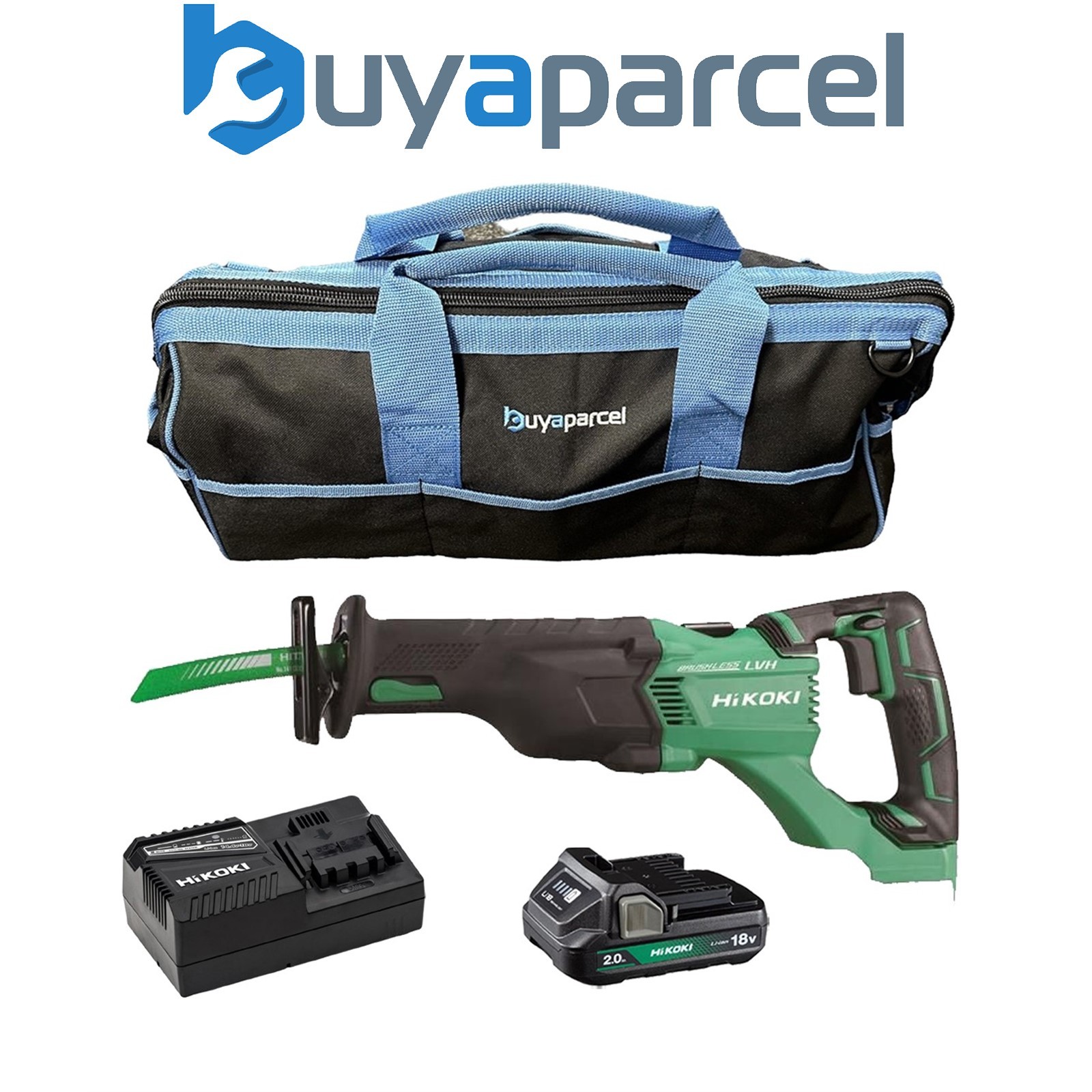 Hikoki CR18DBLJ4Z Brushless Recip Saw + X1 2AH Battery + Charger + 21" Bag