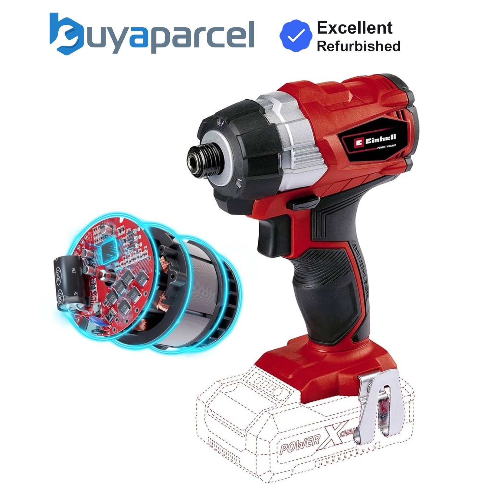 Einhell 18V Cordless Brushless Impact Driver Drill TE-CI 18 LI BL Power X Change