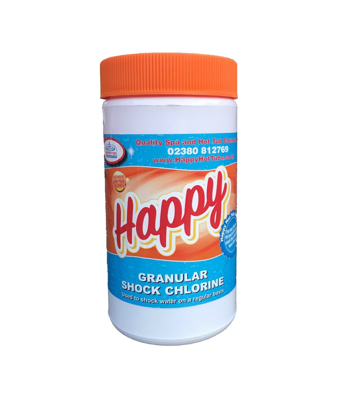 Happy Hot Tubs Chlorine Shock Pot 1kg Tub Spa Swimming Pool Granular Clear Algae