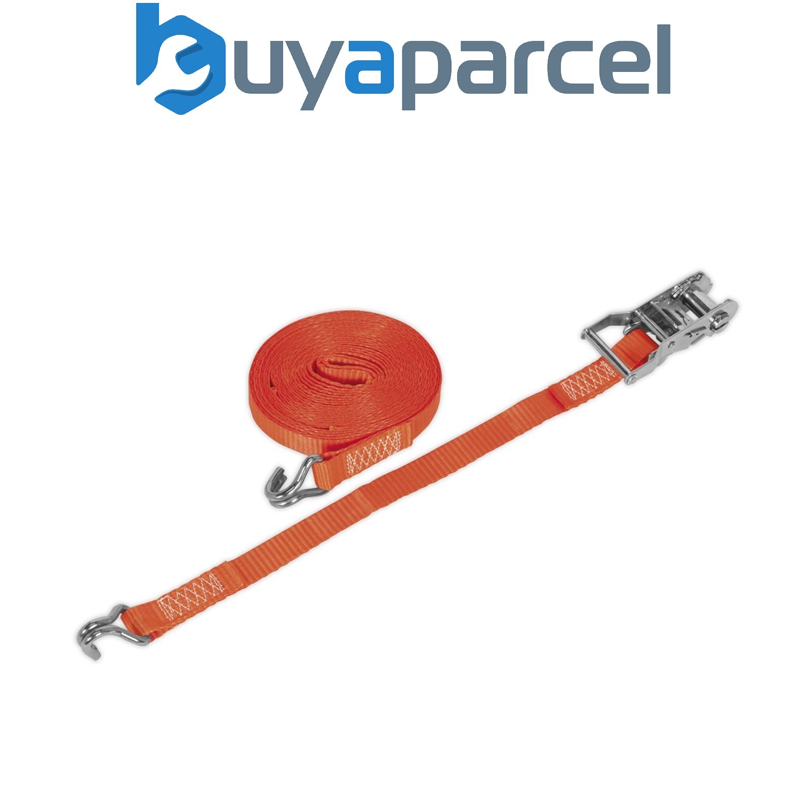 Sealey TD1506J Ratchet Strap Polyester Webbing 25mm x 6m 1500kg Breaking Strengt