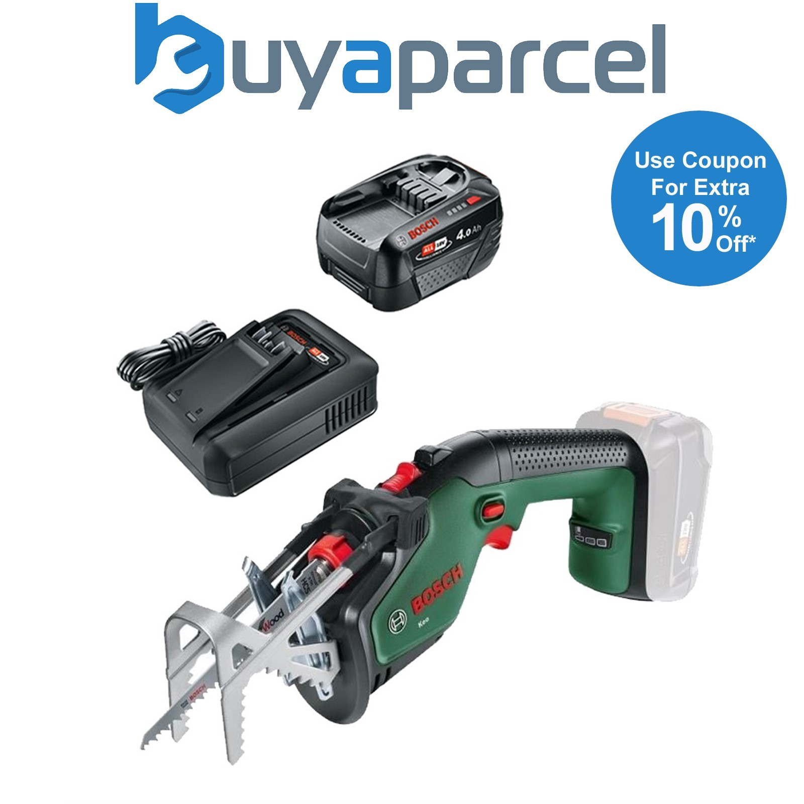 Bosch 0600861A01 Keo Recip Pruning Multi Saw Pruner 18v + 4AH Battery kit