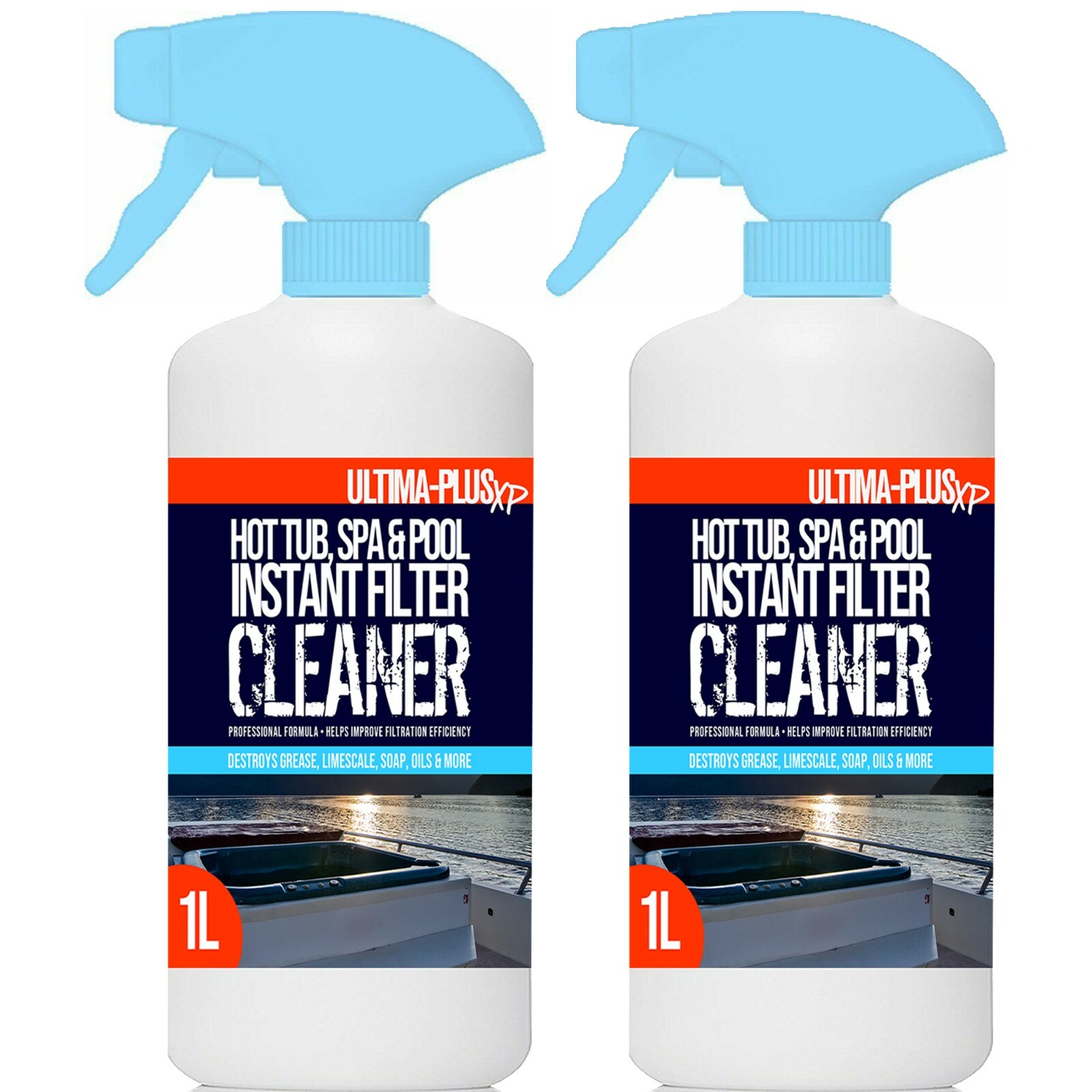 Ultima Hot Tub Instant Filter Cleaner Spa Whirlpool Chemical Cleaning Spray 2L