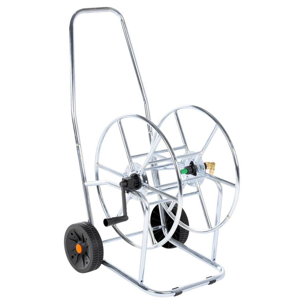 Hose Reel Cart for 80 m 3/4" Garden Trolley Steel vidaXL