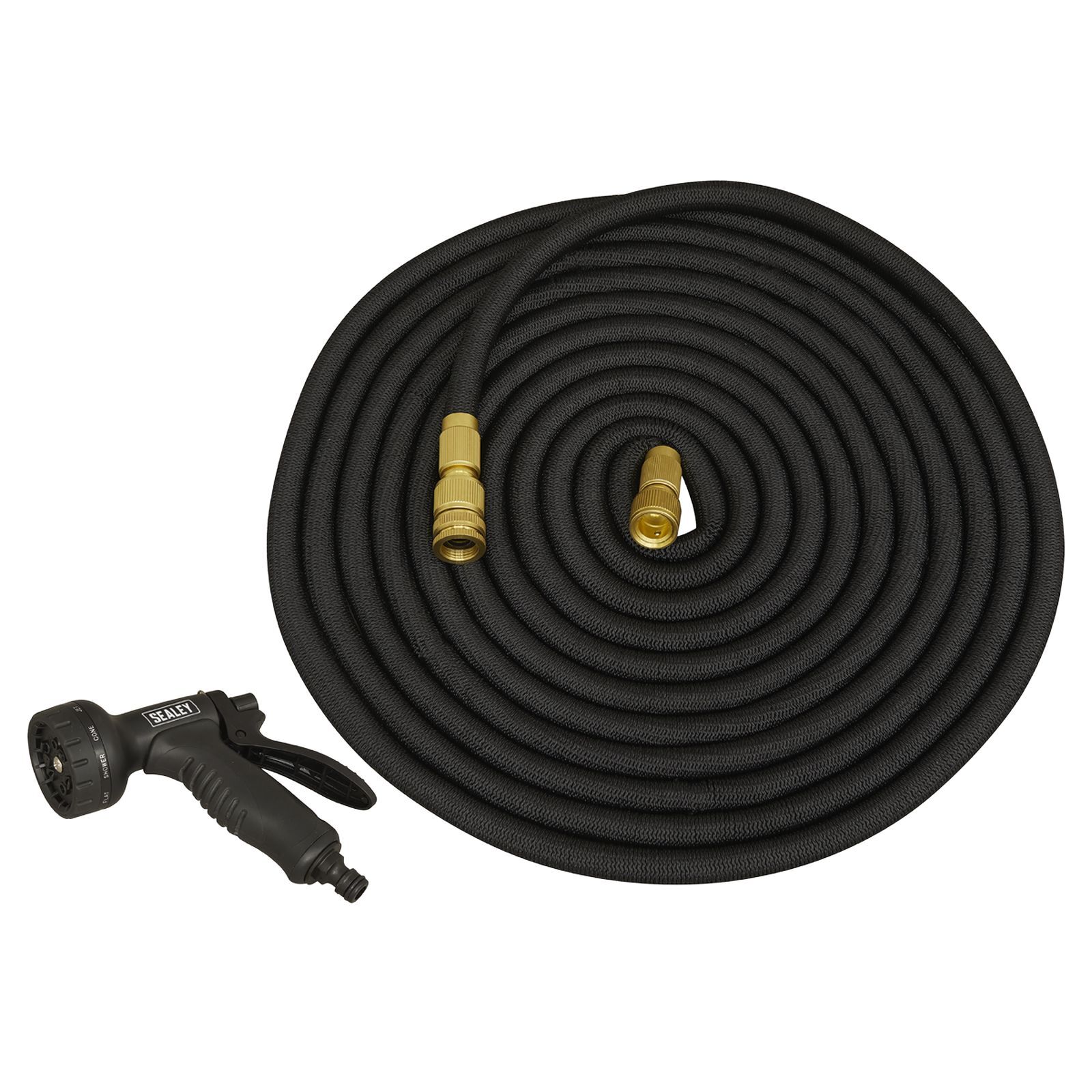 Sealey Ø17mm Expandable Garden Hose Black 30m Premium - GH30E