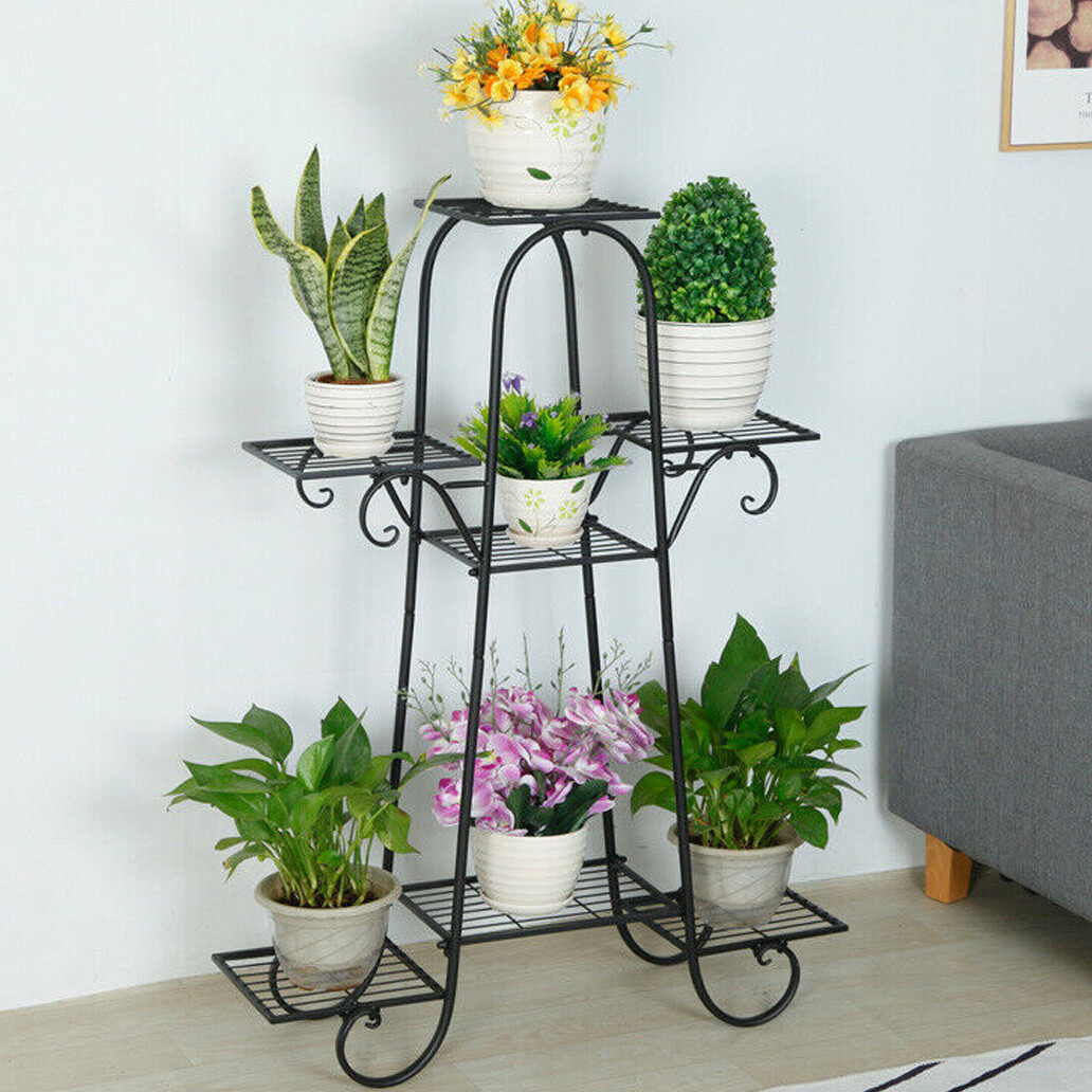 Iron Plant Stand Flower Pot Stand Heavy Duty Rack Home Garden Display Shelves