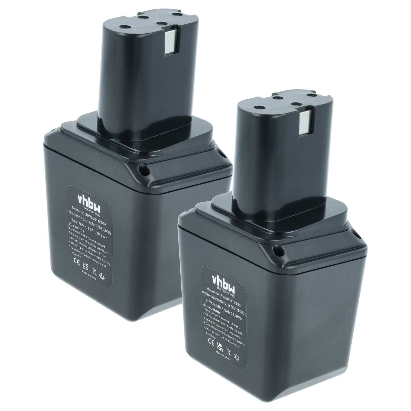 2x Battery for Bosch 2607335103 2 607 335 069 2607335095 2 607 335 095 3Ah 9.6V