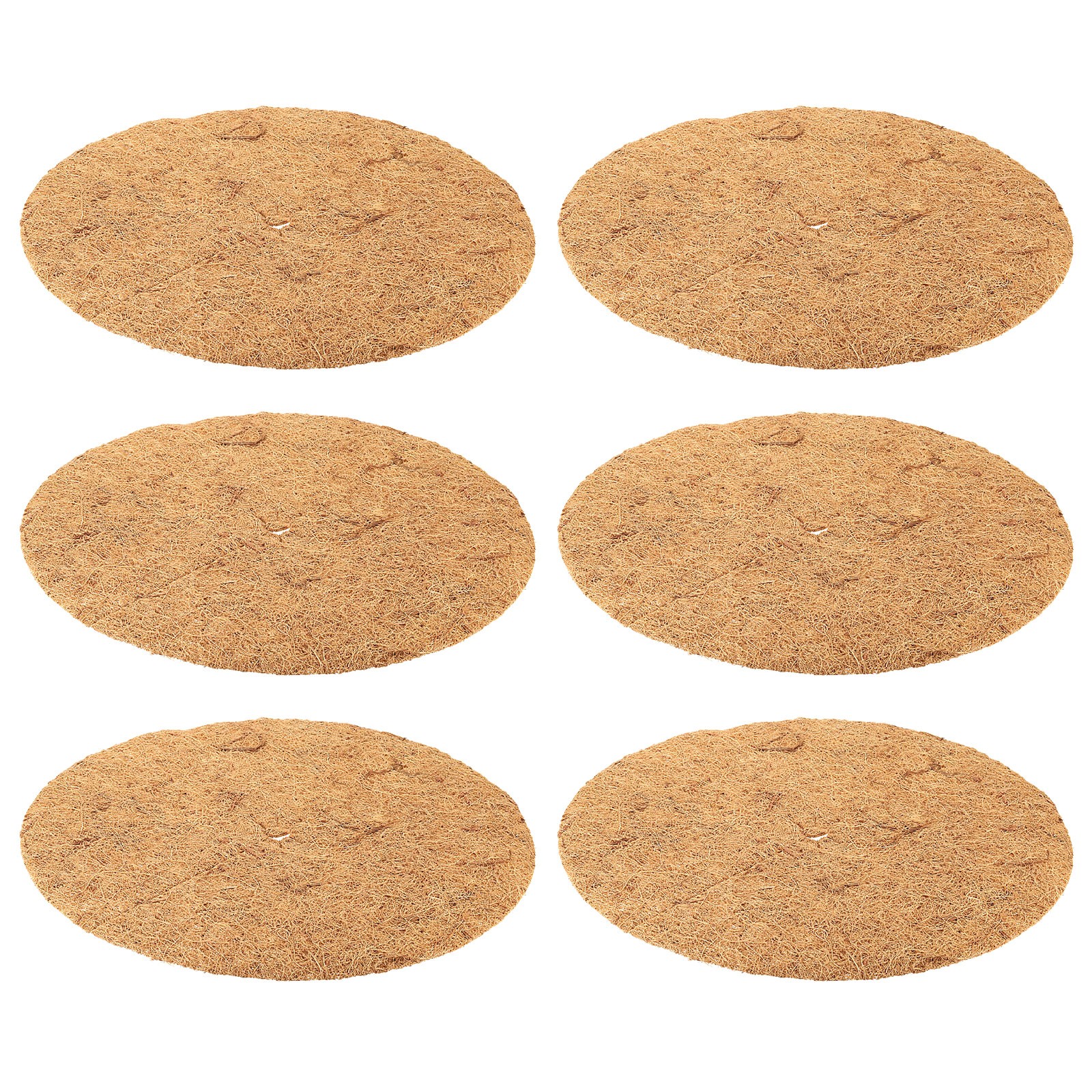 6Pcs 18 Inch Tree Mat, Coconut Fibers Mulch Ring Tree Protector Mat