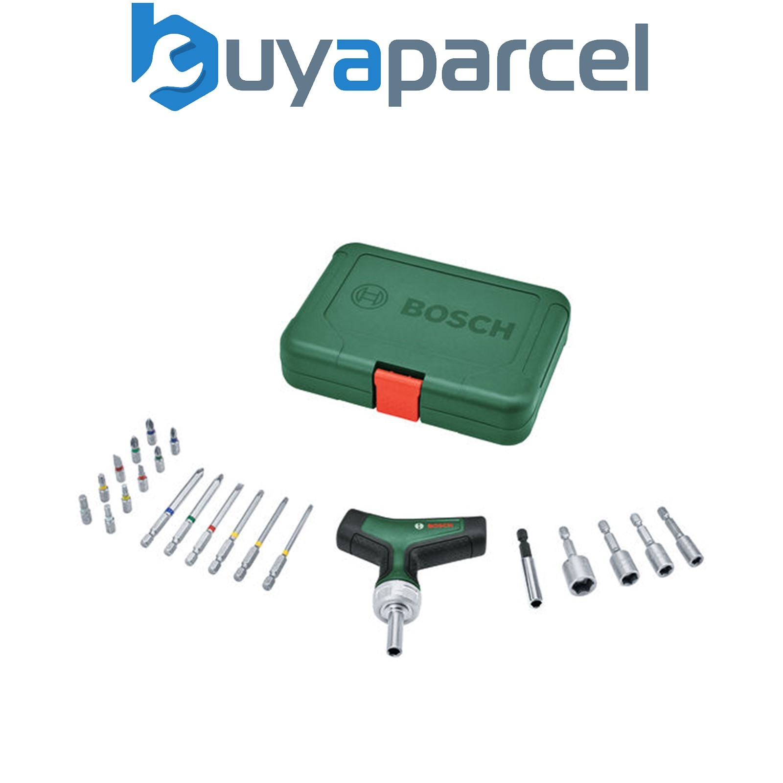 Bosch Hand Tools Bit Ratchet Screwdriver T-handle Set 1600A02Z9T