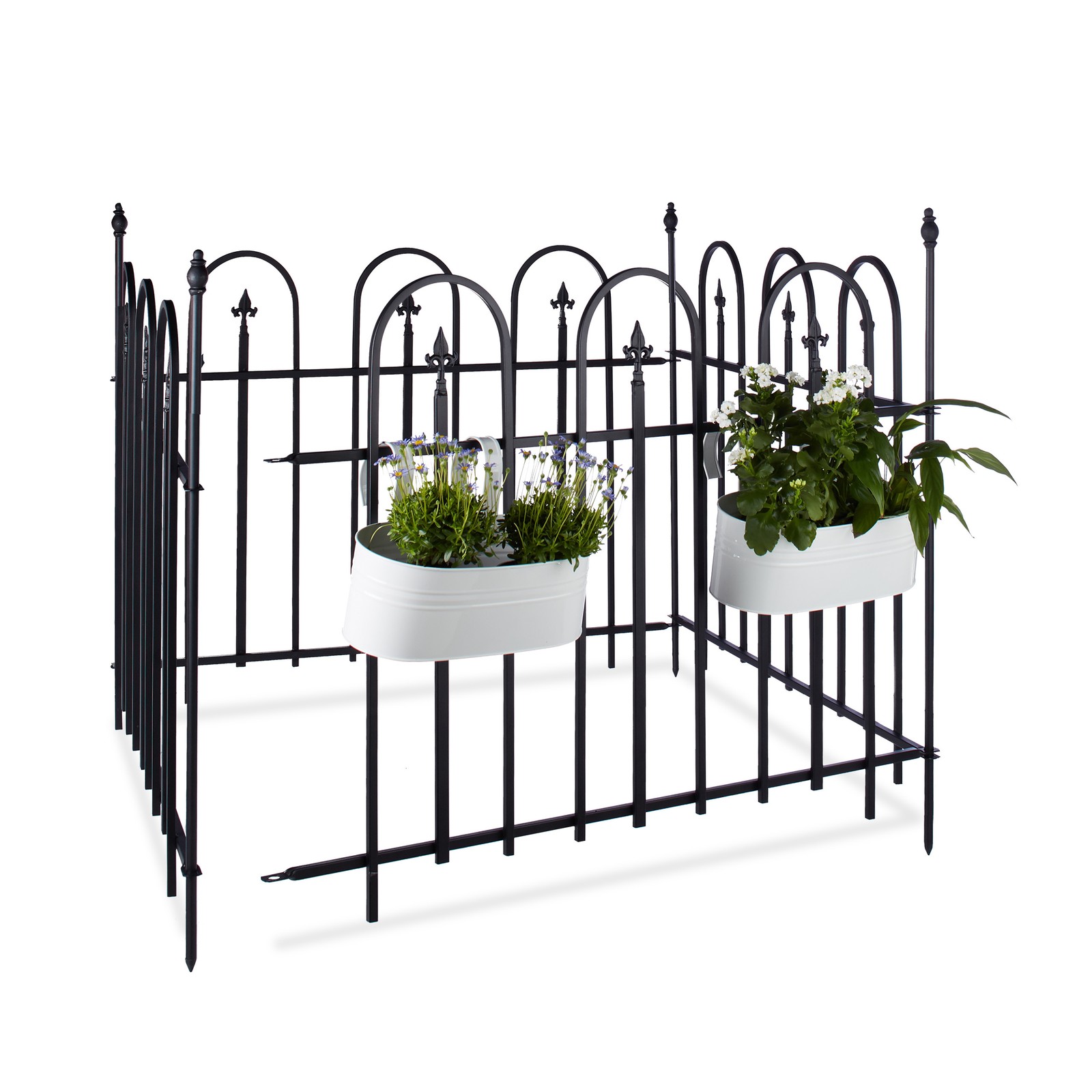 Garden fence metal Expandable Yard Screen 90 cm Metal Garden Enclosure 8 Panels
