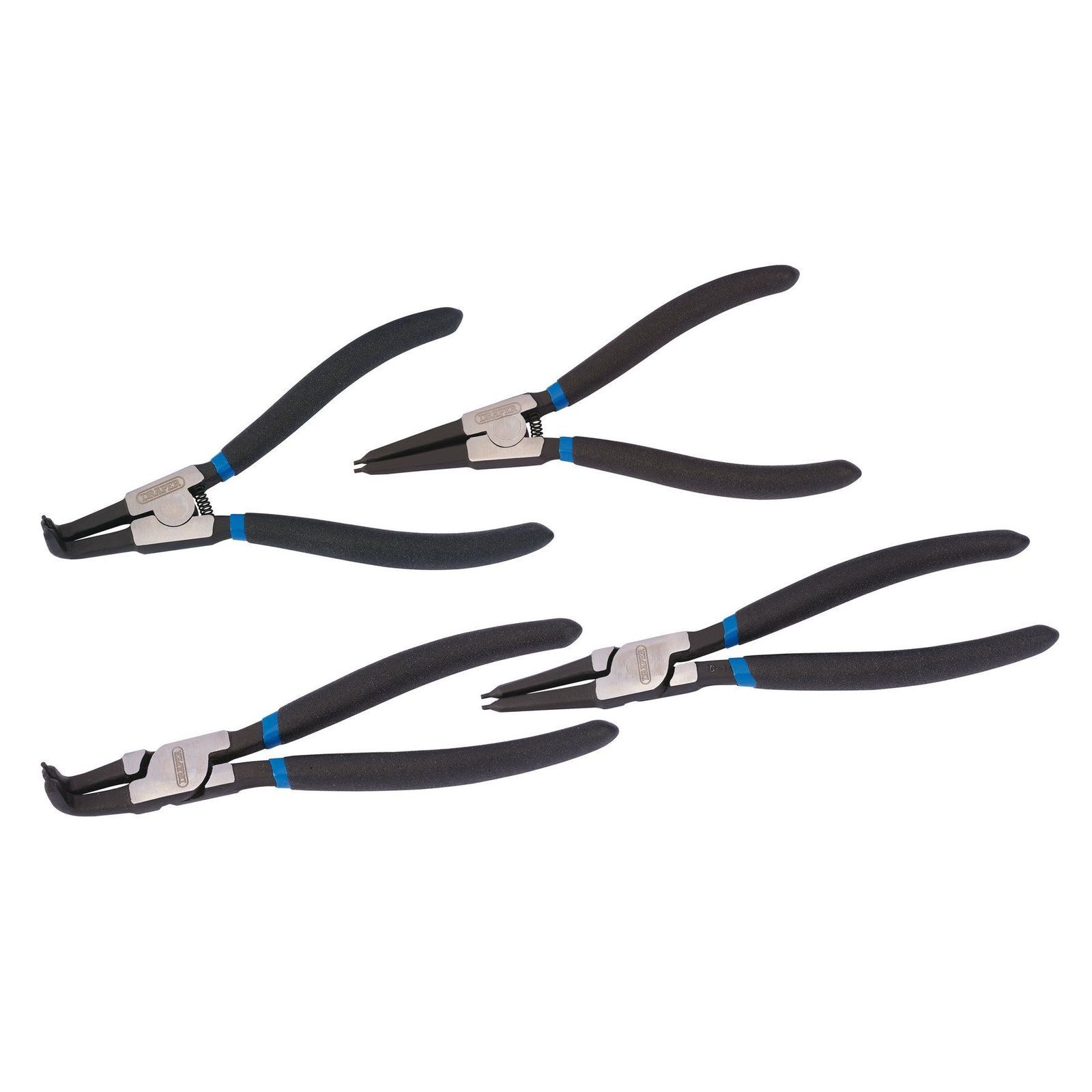 Draper 1x 4 Piece Internal & External Circlip Pliers Set Professional Tool 38999
