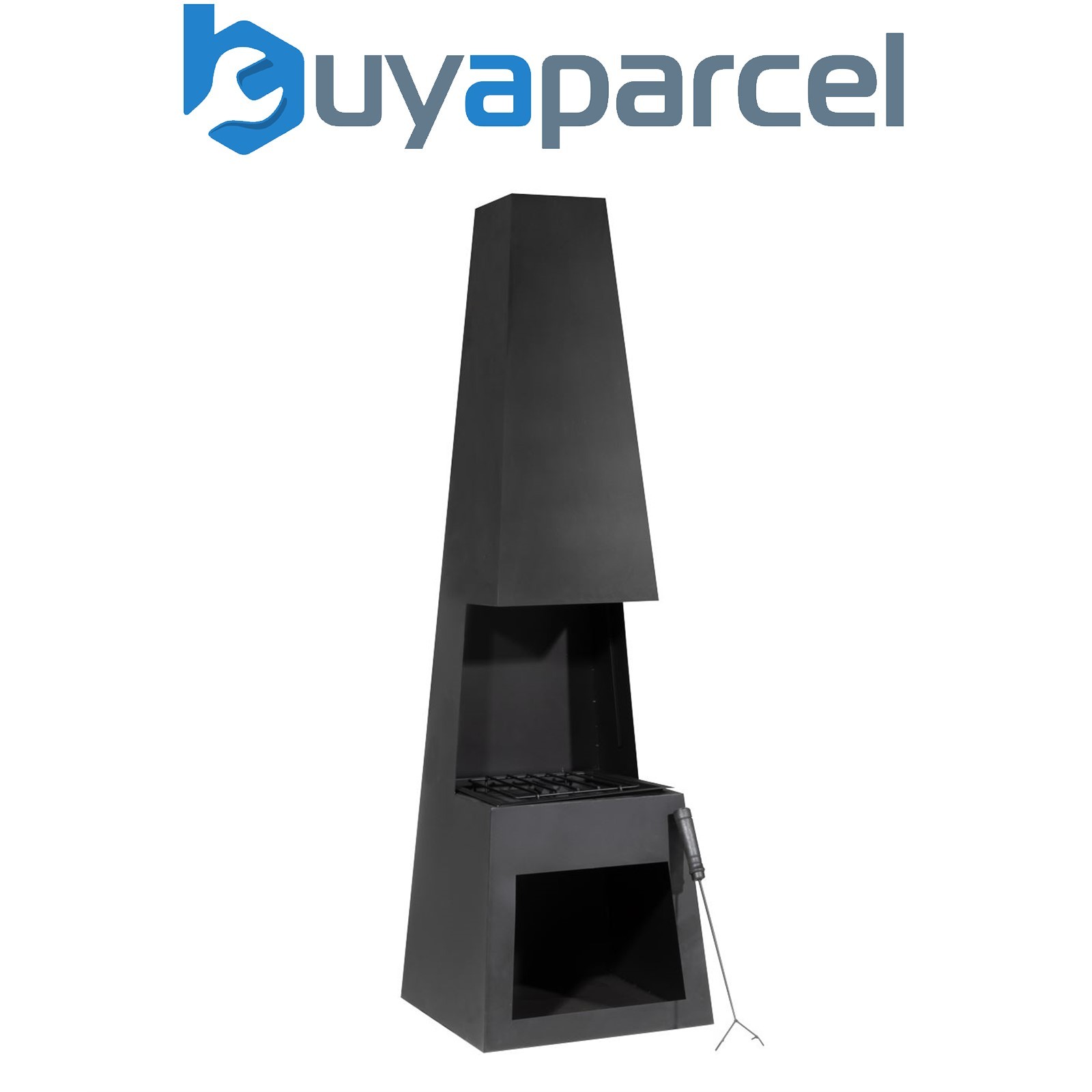 Sealey DG107 Dellonda Outdoor Chiminea Fireplace Fire Pit Heater Firewood Storag