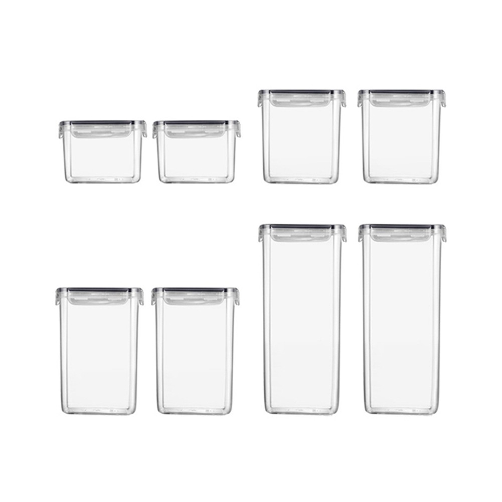 1 Set of Sealed Transparent Storage Container with Cover for Holding Cereal8543