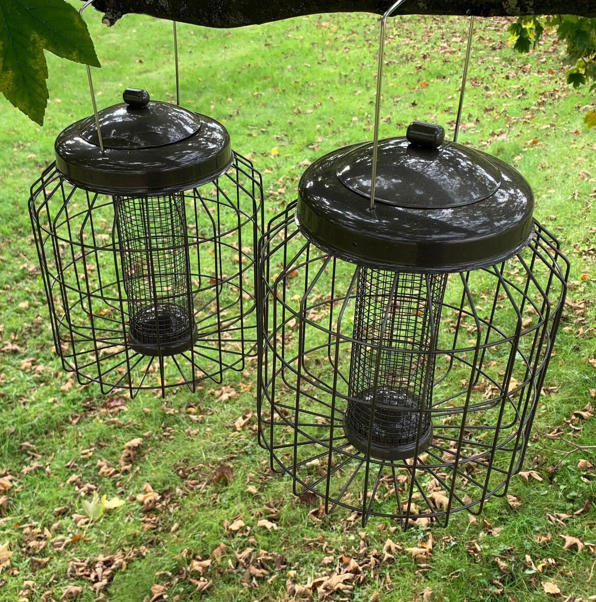 Squirrel Proof Hanging Bird Peanut Feeder Heavy Duty Garden Wild Birds -Set of 2
