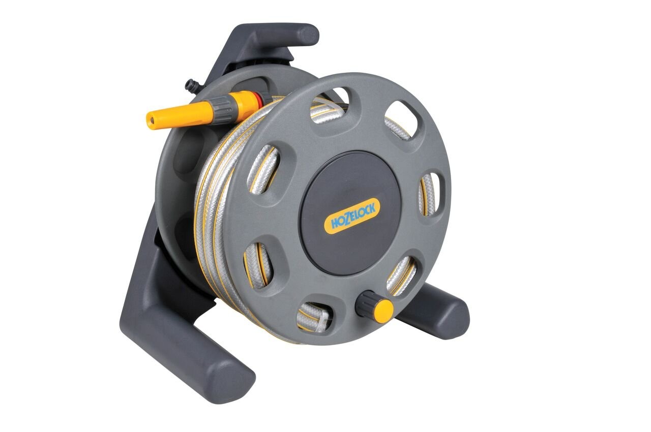 HOZELOCK - Compact Hose Reel 25m (ø 12.5 mm) : Integrated Handle, Supplied with