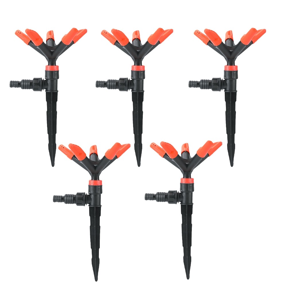 2X(360 Degree Rotating Nozzle Automatic Sprinkler for Watering Flowers,8401