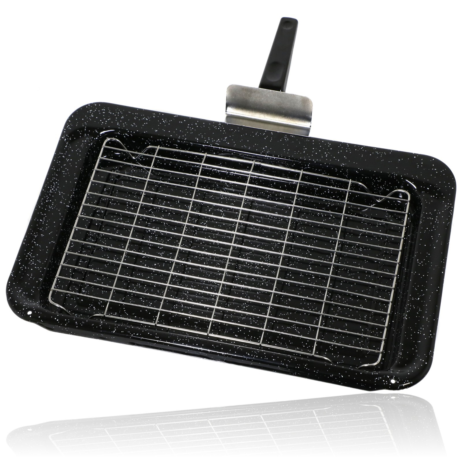 Enamel Grill Pan Tray for RANGEMASTER Oven Cooker Rack Grid Handle 445 x 276 mm
