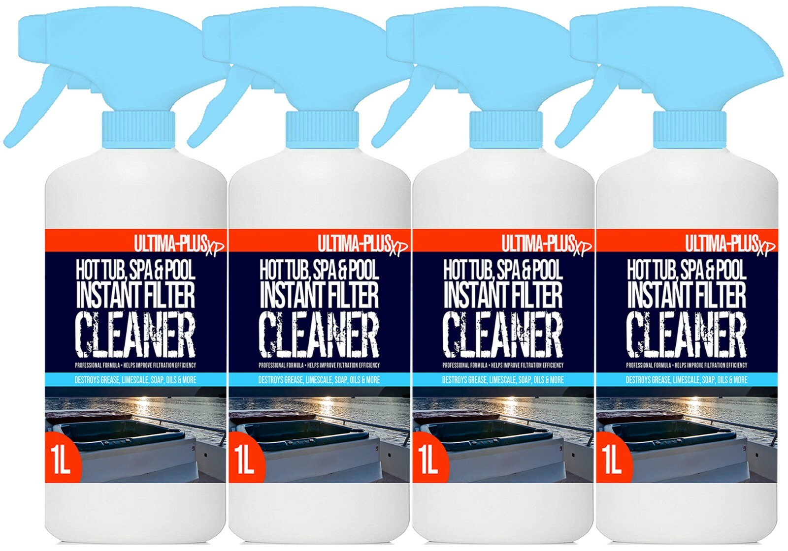 Ultima Hot Tub Instant Filter Cleaner Spa Whirlpool Chemical Cleaning Spray 4L