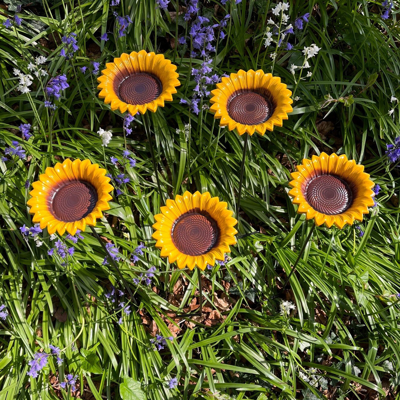 Cast Iron Wild Bird Sunflower Water Dish Bird Seed Nut Peanut Feeder (Pack of 5)