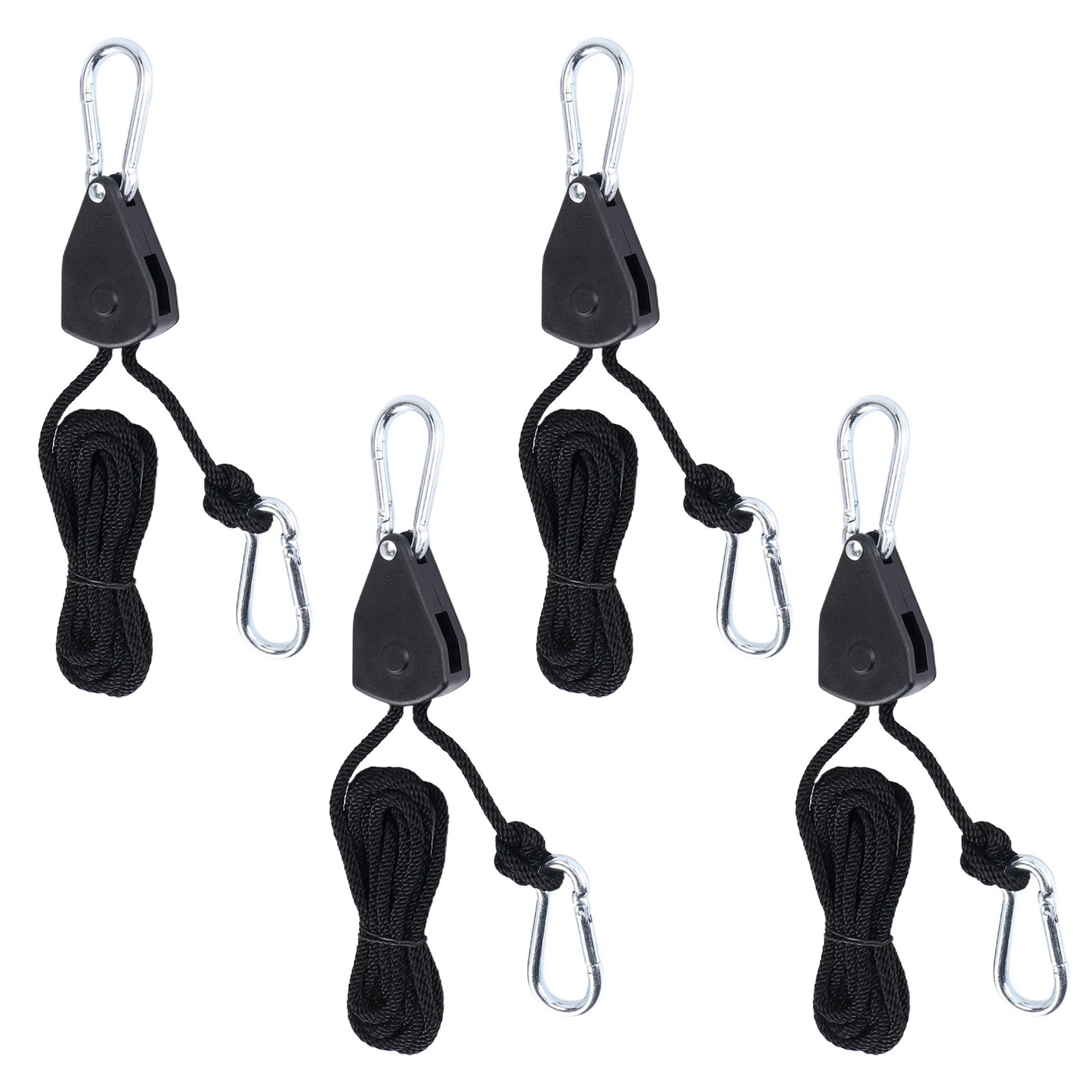 3X(4Pcs Heavy Duty Adjustable Light Ratchet Rope Hanger for Light2692