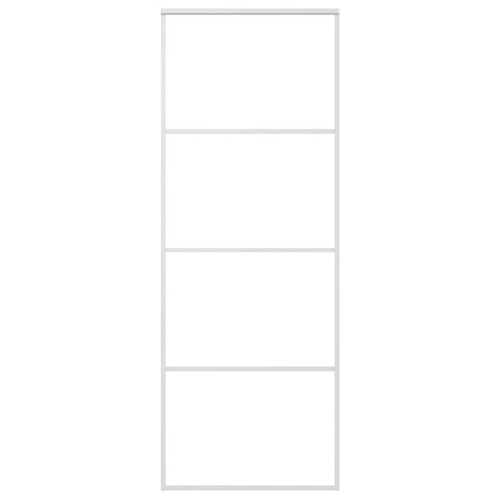 Sliding Door ESG Glass and Aluminium 76x205 cm White Barn Interior vidaXL