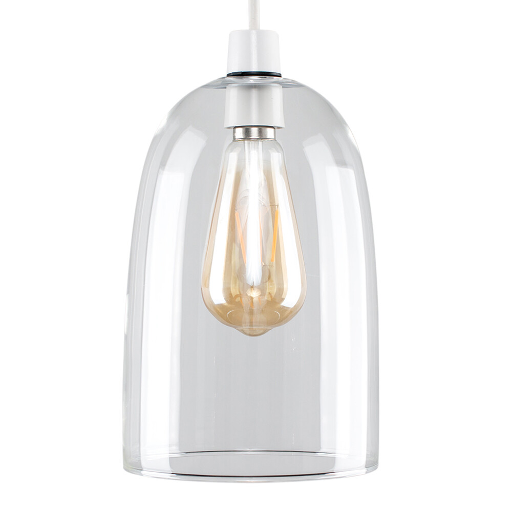Ceiling Light Shade Modern Clear Glass Easy Fit Pendant Lampshade Living Room