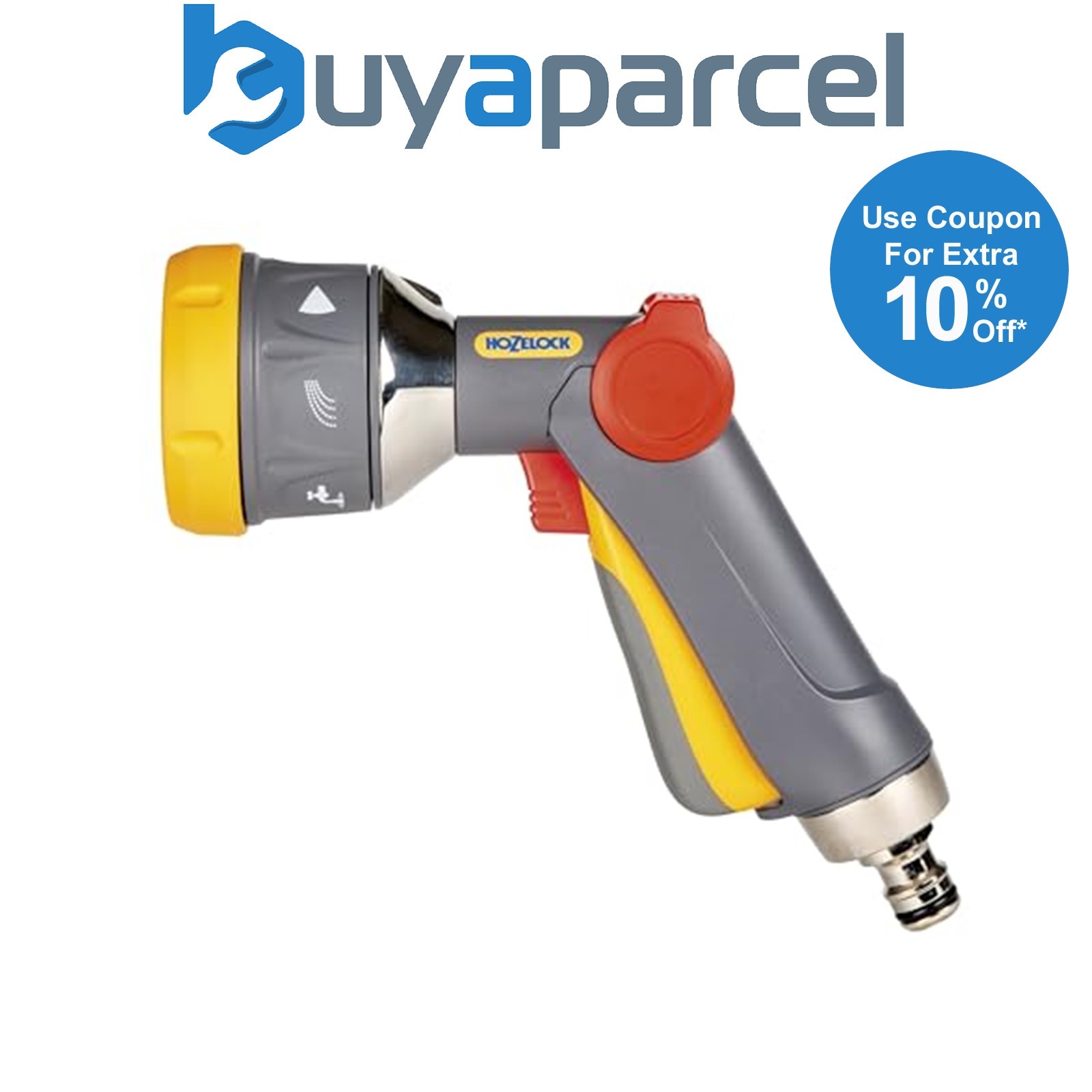 Hozelock Metal Multi Plus Spray Gun Rose Head Garden Watering 5 Spray Patterns