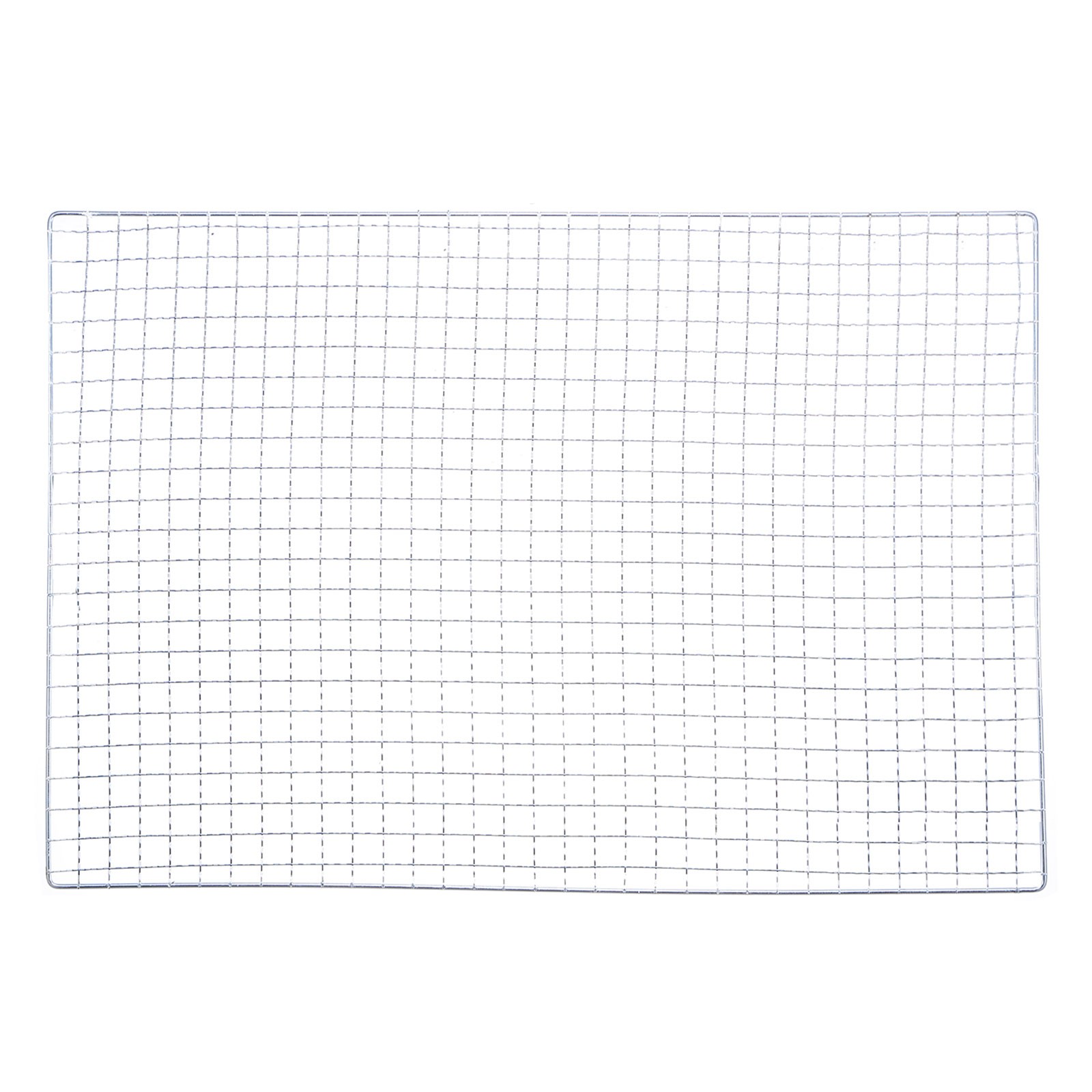 2pcs Square BBQ Grill Net 41x56cm Galvanized Iron Barbecue Mesh Mat