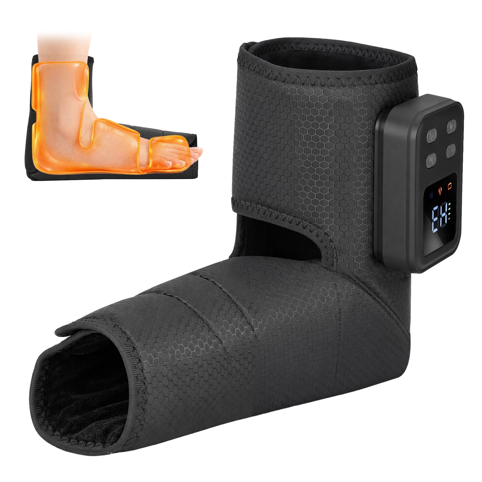 Cordless Heated Foot Massager Portable Compression Boot Heating Foot Massager