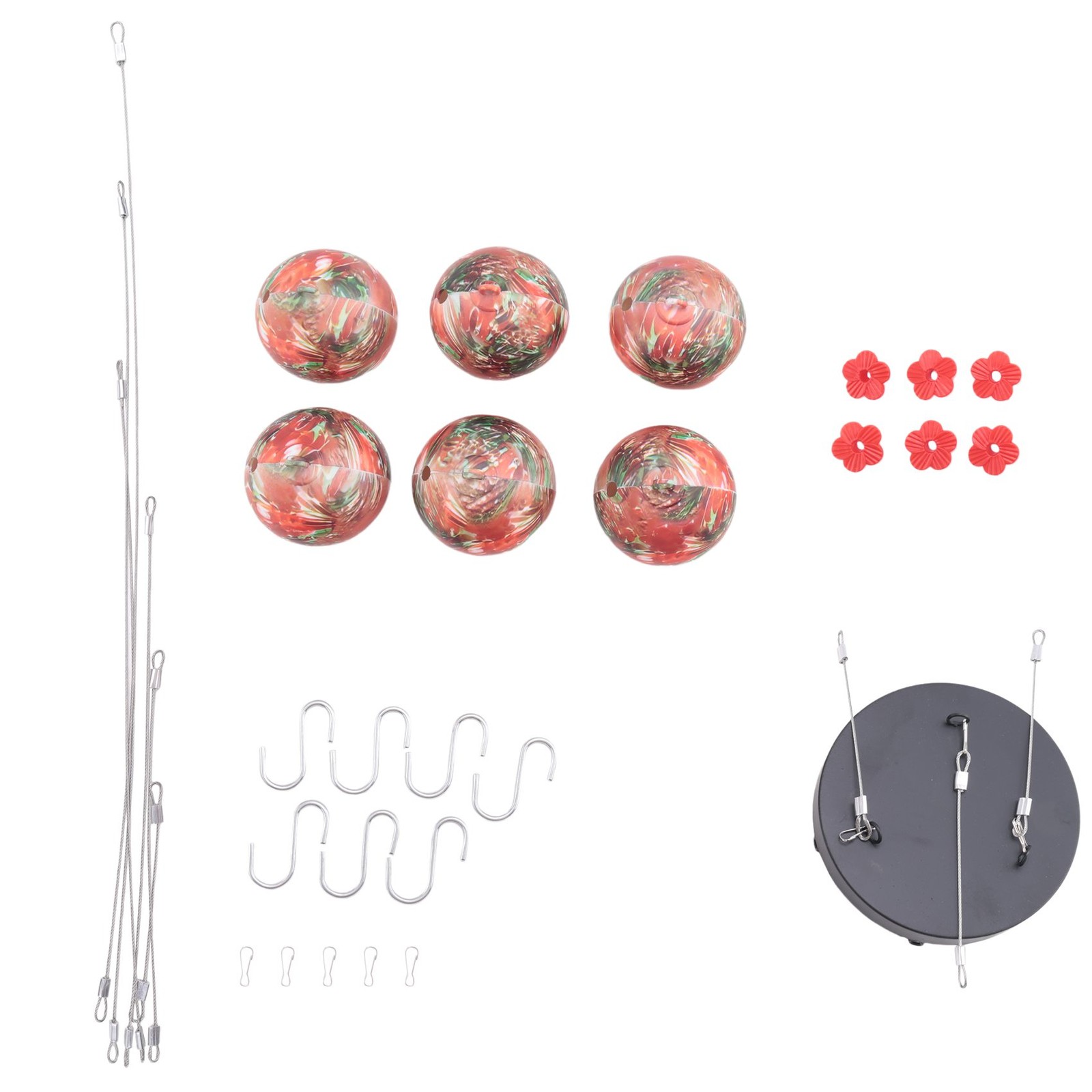 3X( Wind Chime Bird Feeder Garden Decor Outdoor, Bird Feeder with Hanging5963