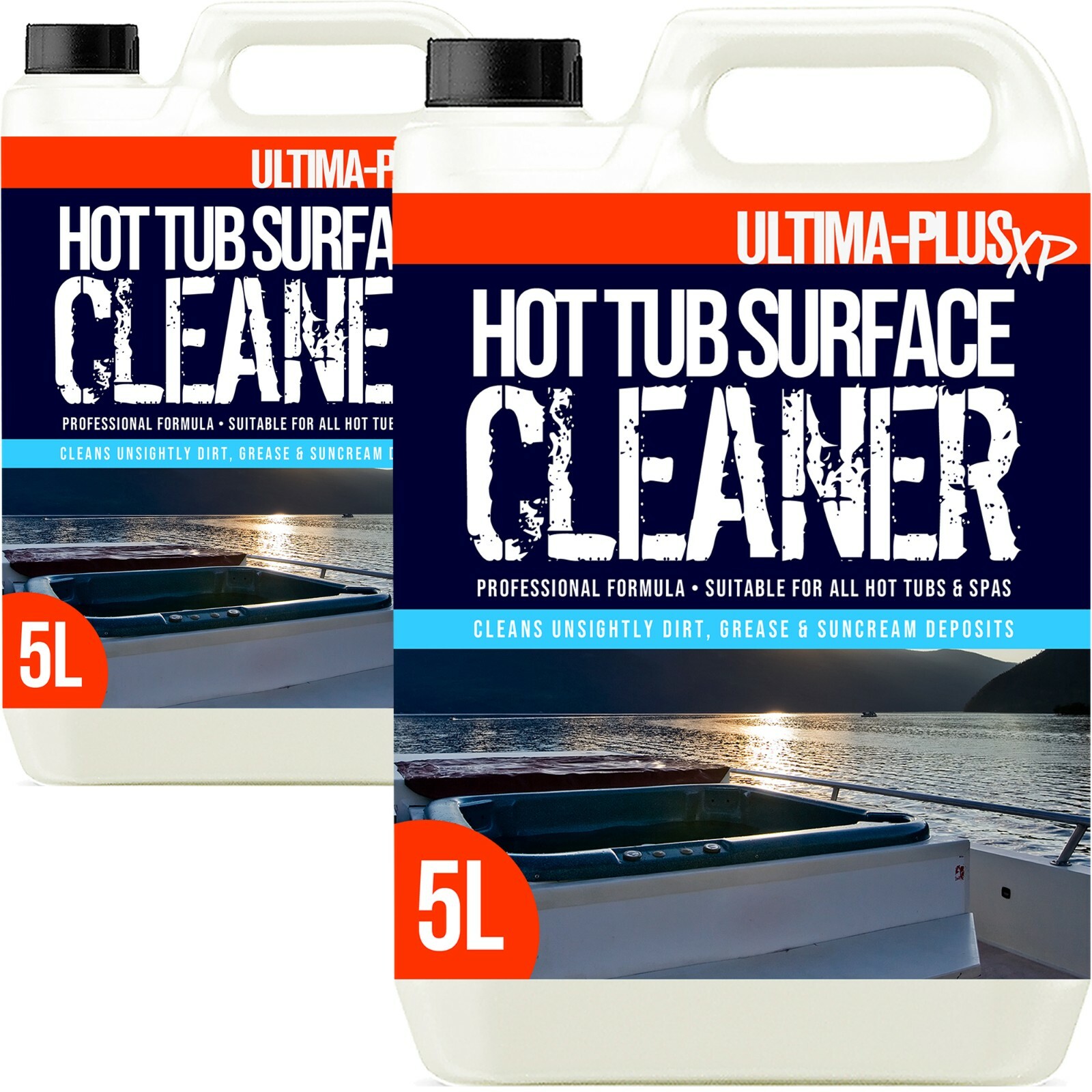 Ultima Plus Hot Tub and Spa Surface Cleaner Multipurpose Spray Fibre Glass 10L