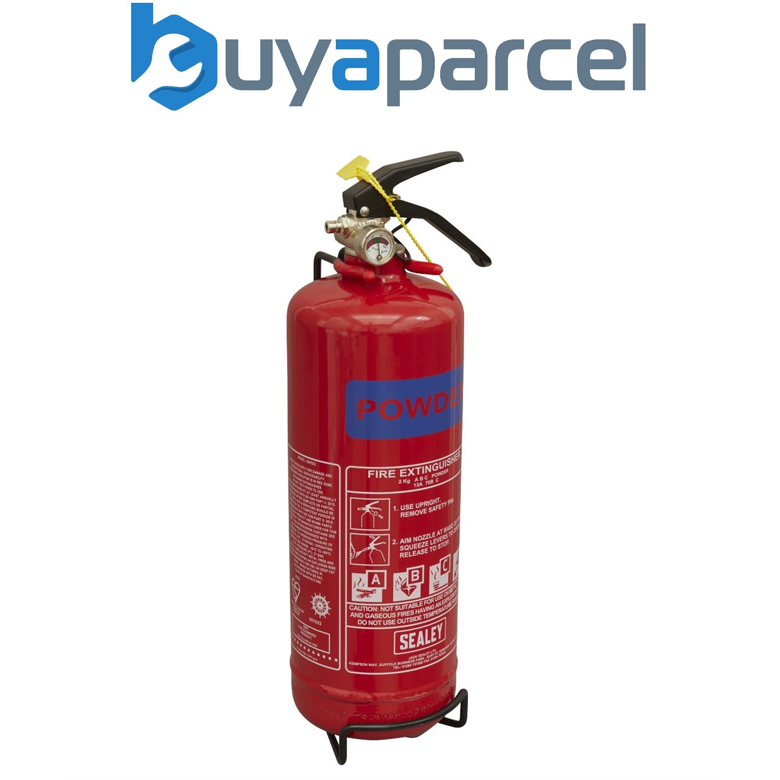 Sealey SDPE02 Dry Powder Fire Extinguisher 2kg