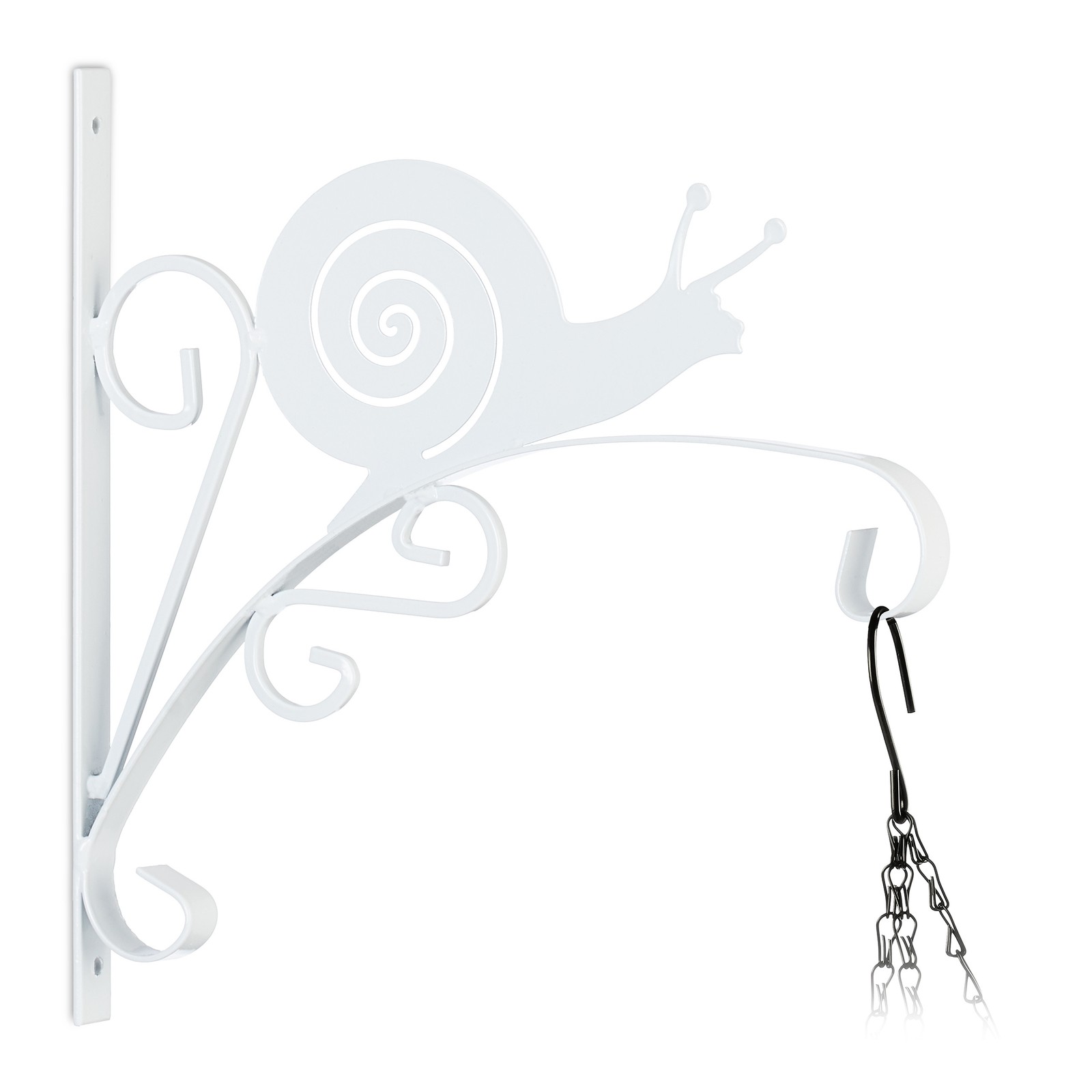 Hanging Basket Bracket Snail Wall Mounted Plant Hanger Hook Flower Pot Mount