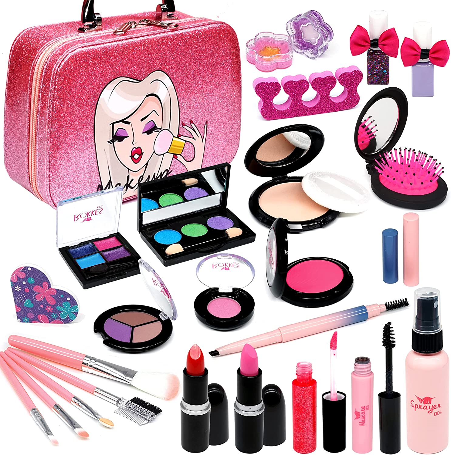 Kids Makeup Sets For Girls - Unicorn Teenage Washable Make Up Starter Kit, Play