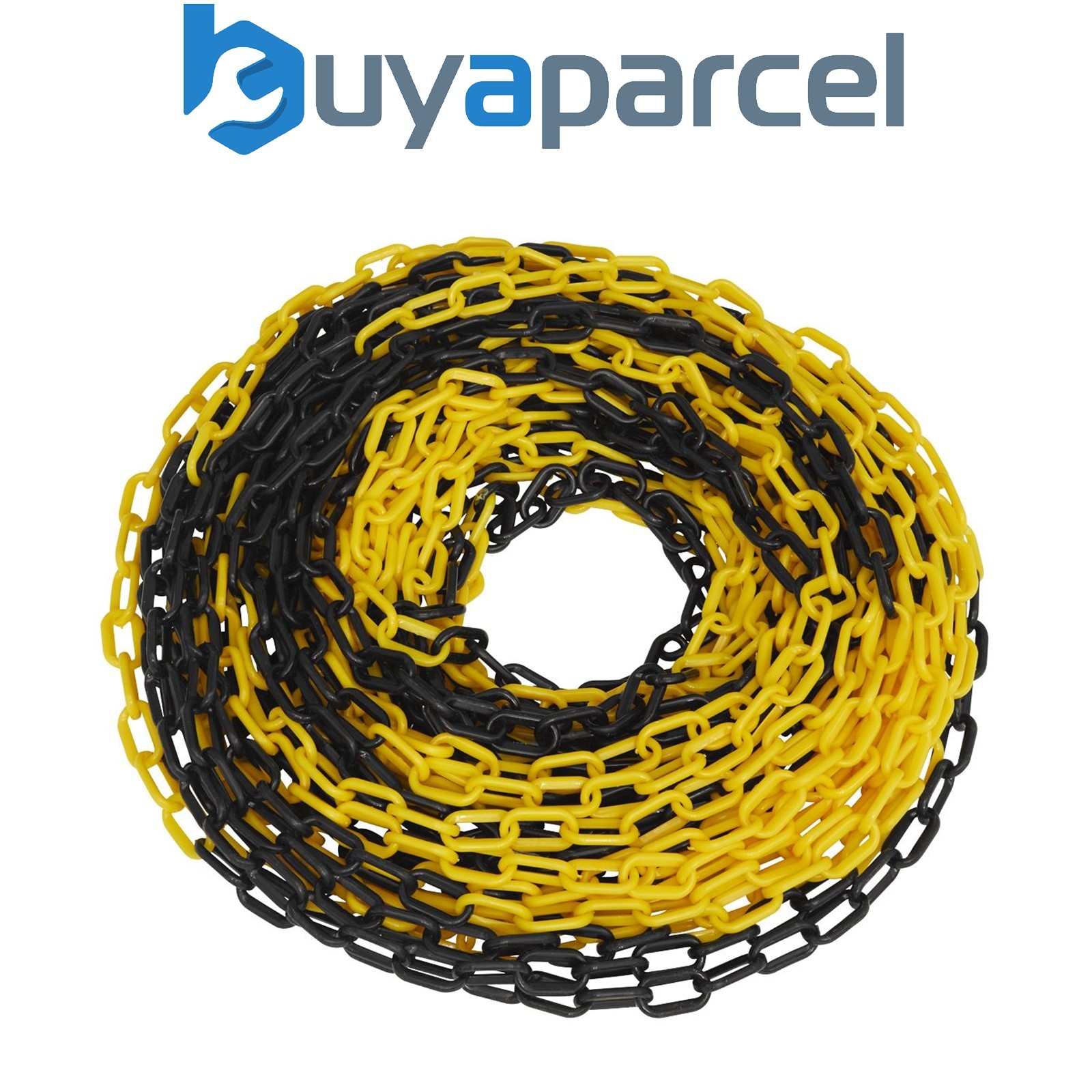 Sealey BYC25M Plastic Chain 25m x 6mm - Black/Yellow