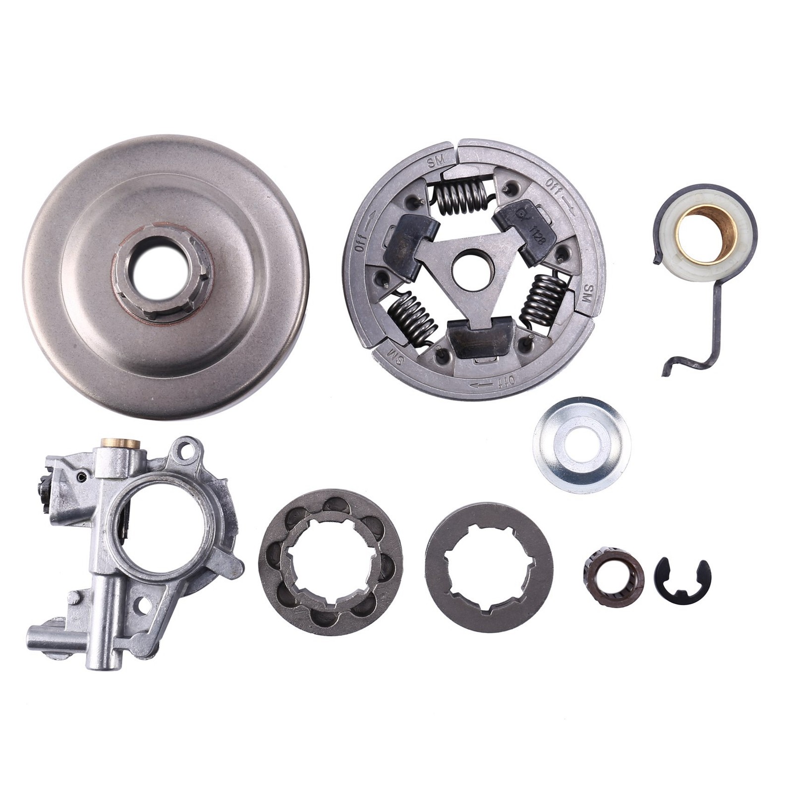 Clutch Drum 3/8Inch 8T 7T Sprocket Rim Kit for MS361 MS 361 Oil Pump Worm6924