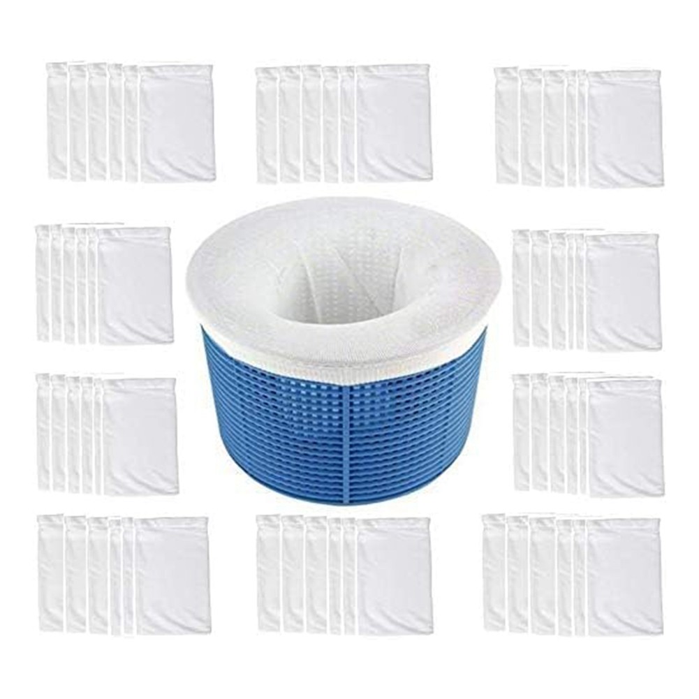 3X(Swimming Pools Skimmer Basket Bag Elastic White Elasticity Splitter9937
