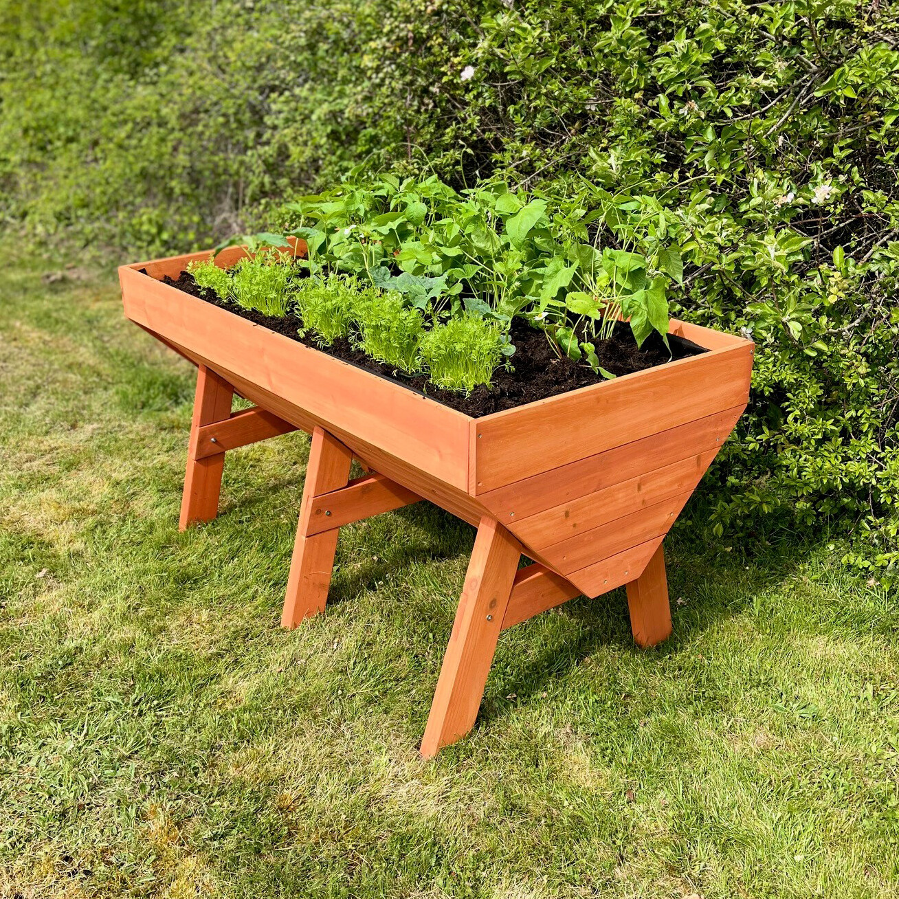 Veg-Trough Large Wooden Raised Bed Vegetable Garden Planter 70cm x 150cm x 80cm