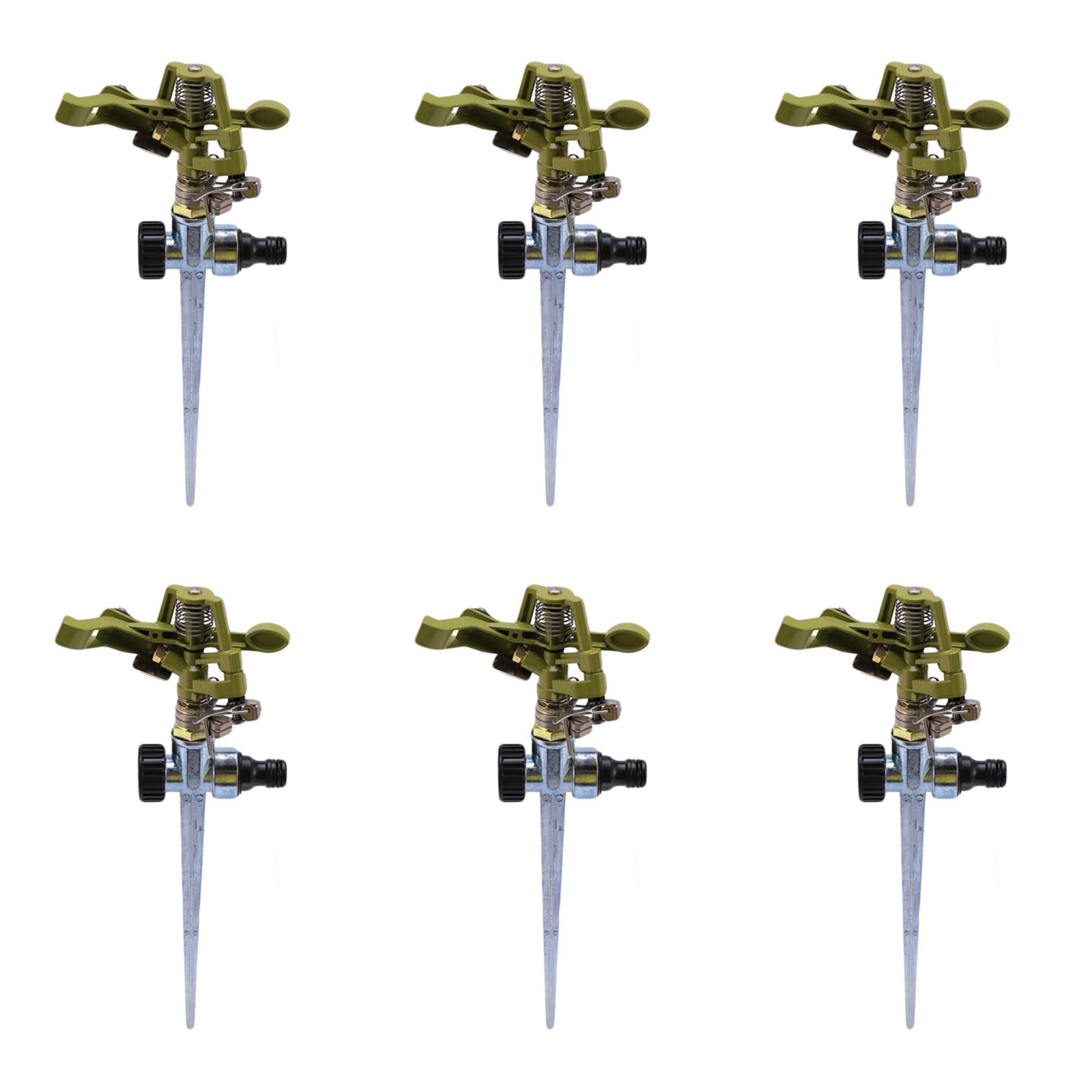 6X 360 Degree Rotary Irrigation Sprayer Sprinkler for Lawn Garden Yard 1424