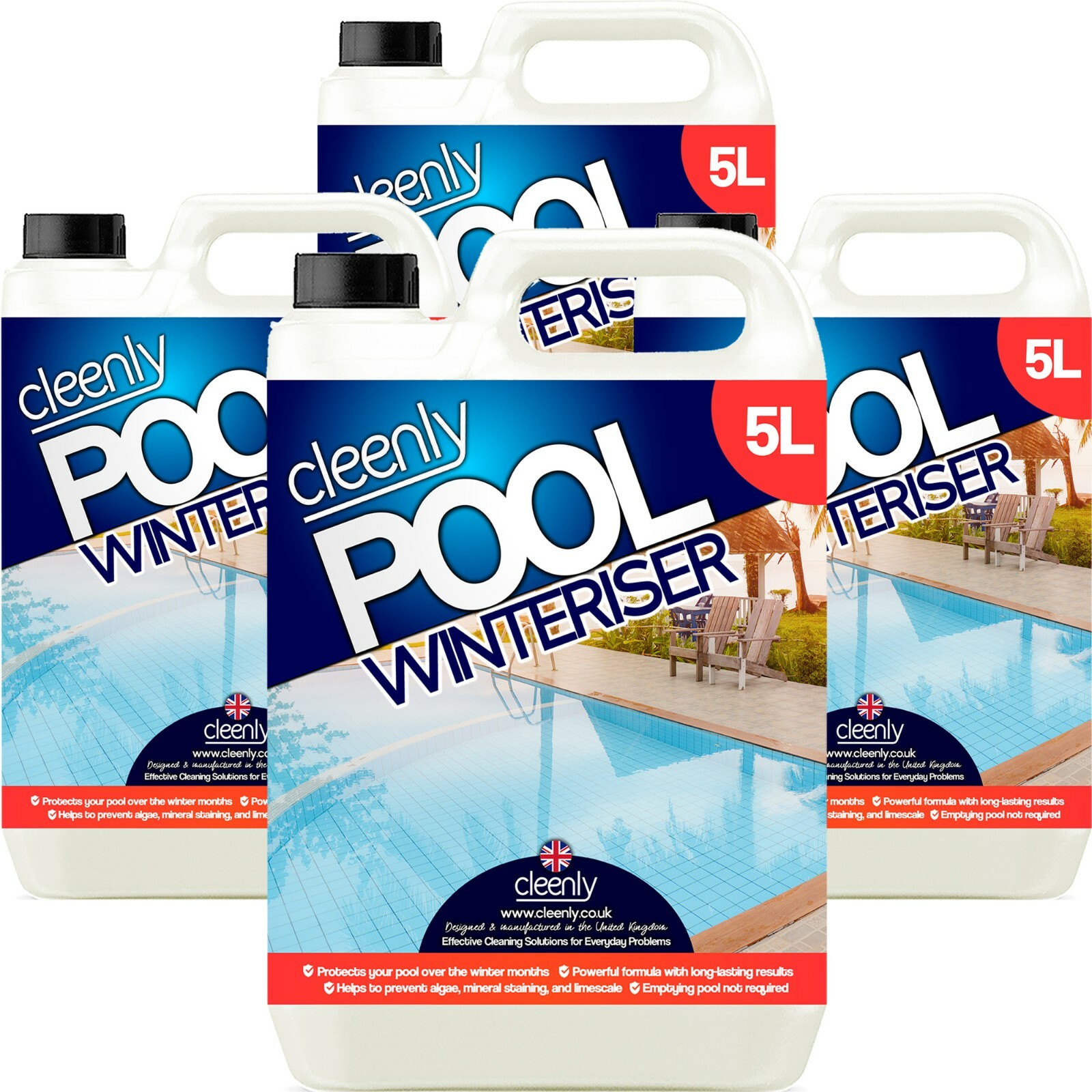 Cleenly Swimming Pool Winteriser Prevents Algae Mineral Staining and Scale 20L