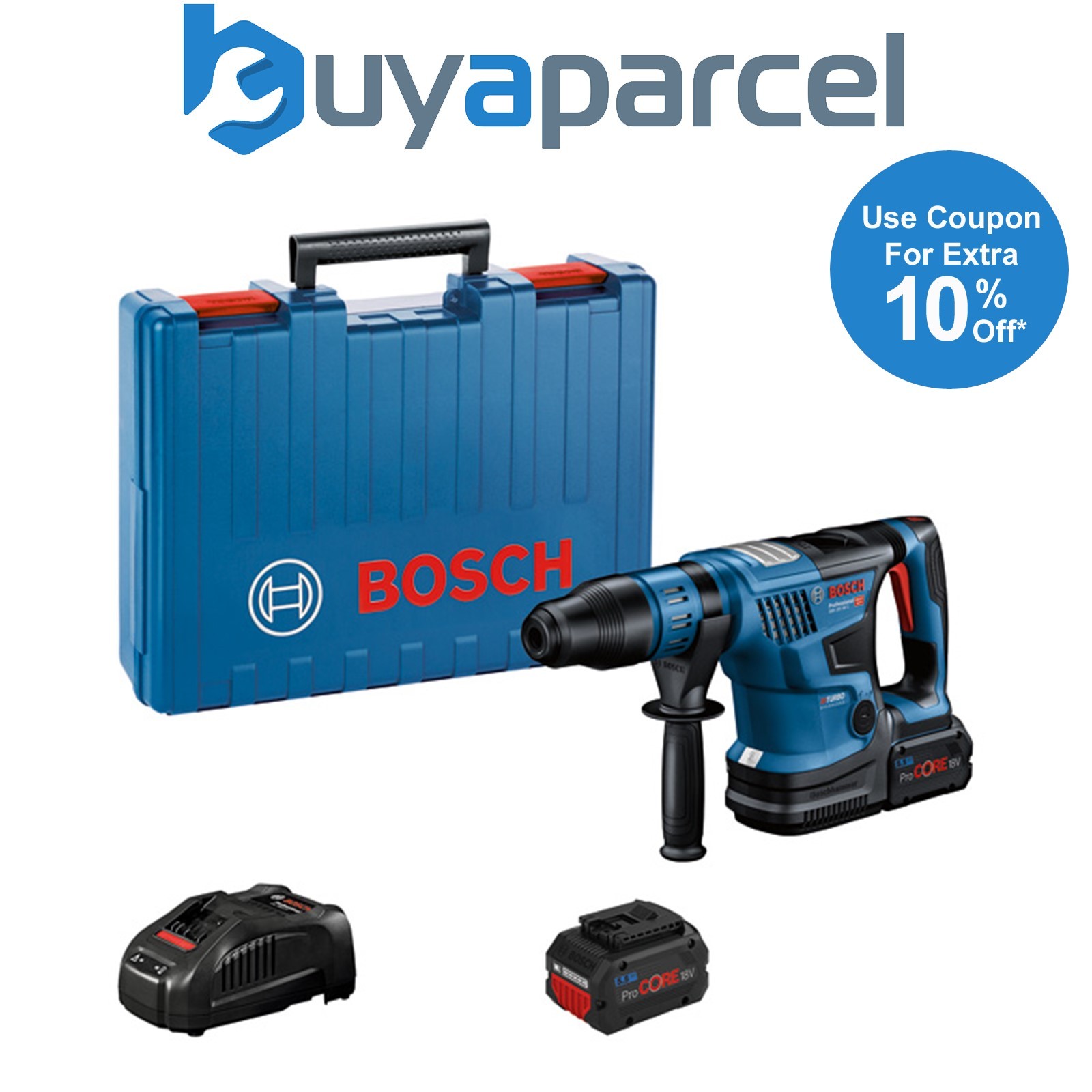 Bosch PRO Cordless Rotary Hammer BITURBO with SDS max GBH 18V-36 C Carrying case