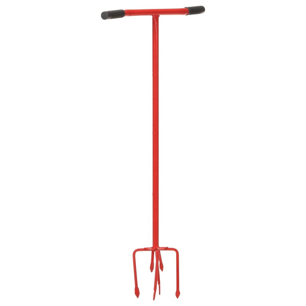 Garden Claw Red Steel Soil Cultivator Gardening Hand Lawn Tool Weeding vidaXL
