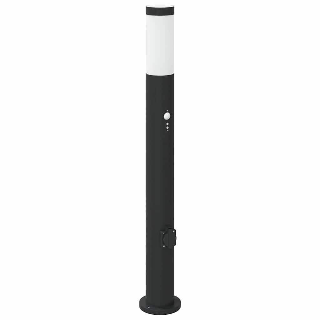Bollard Light 80cm Stainless Steel IP44 With PIR Sensor & Outlet Outdoor vidaXL