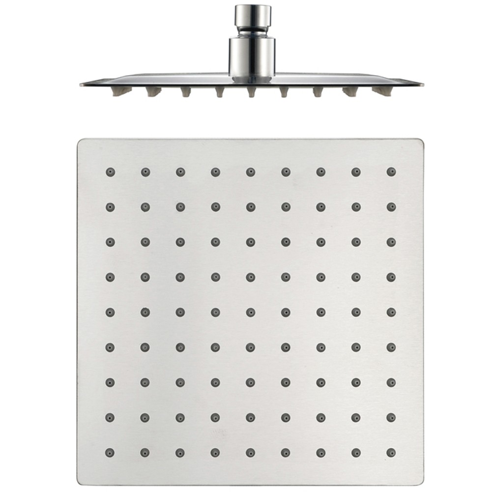 Square Stainless Steel Shower Head Rainfall Shower Chrome High Pressure5821