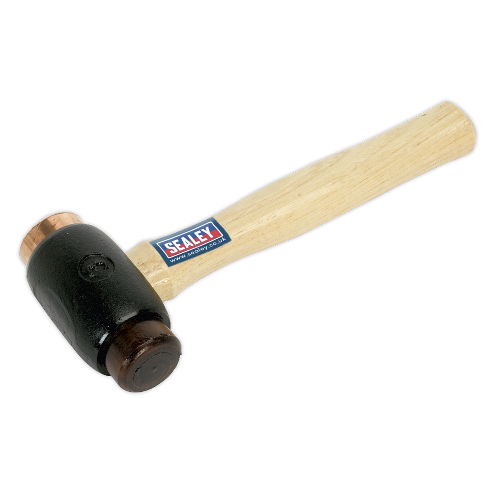 Sealey Copper/Rawhide Faced Hammer 3.5Lb Hickory Shaft Hammers CRF35