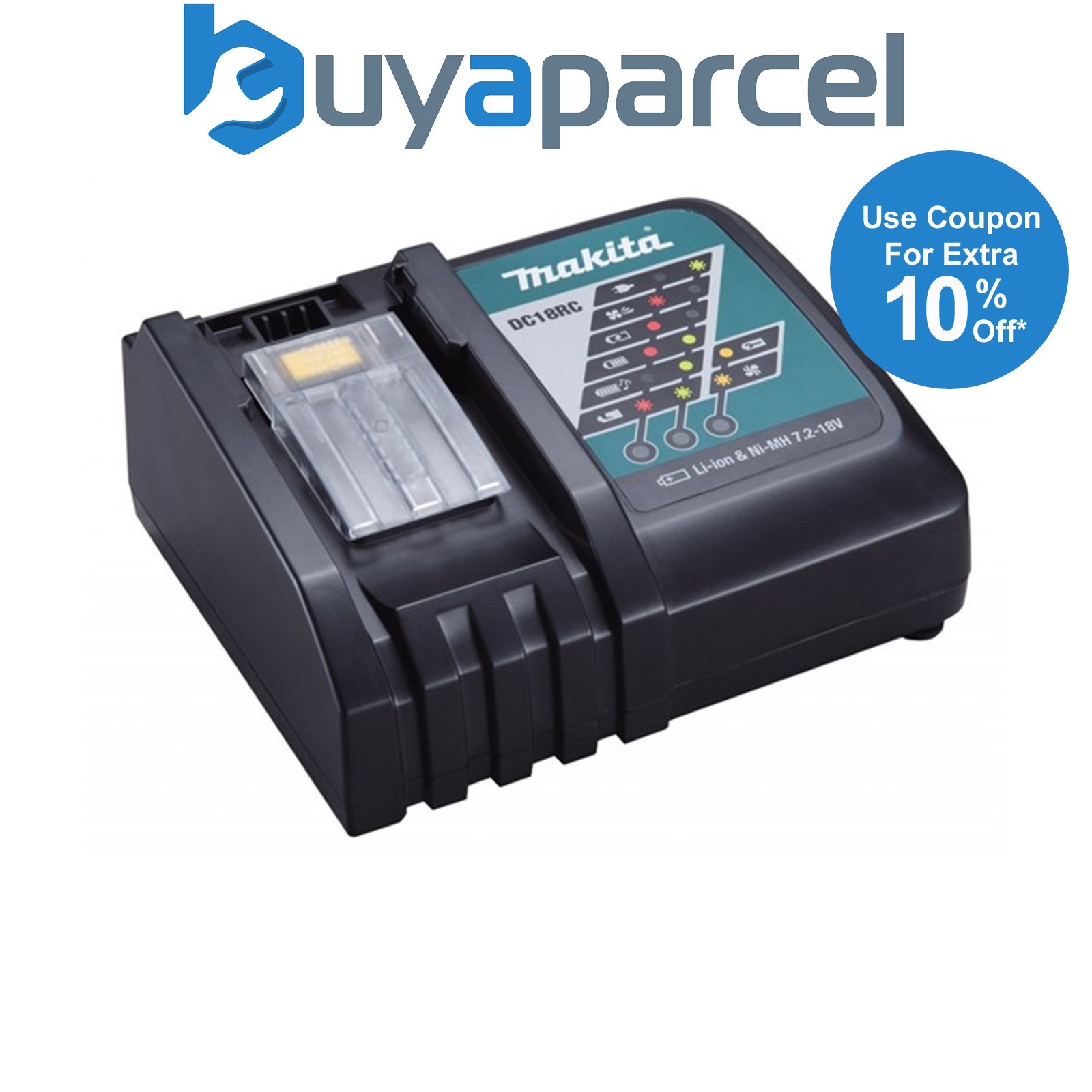 Makita DC18RC 18v 22min Intelligent FAST Lithium Battery Charger Black DC18RA RP