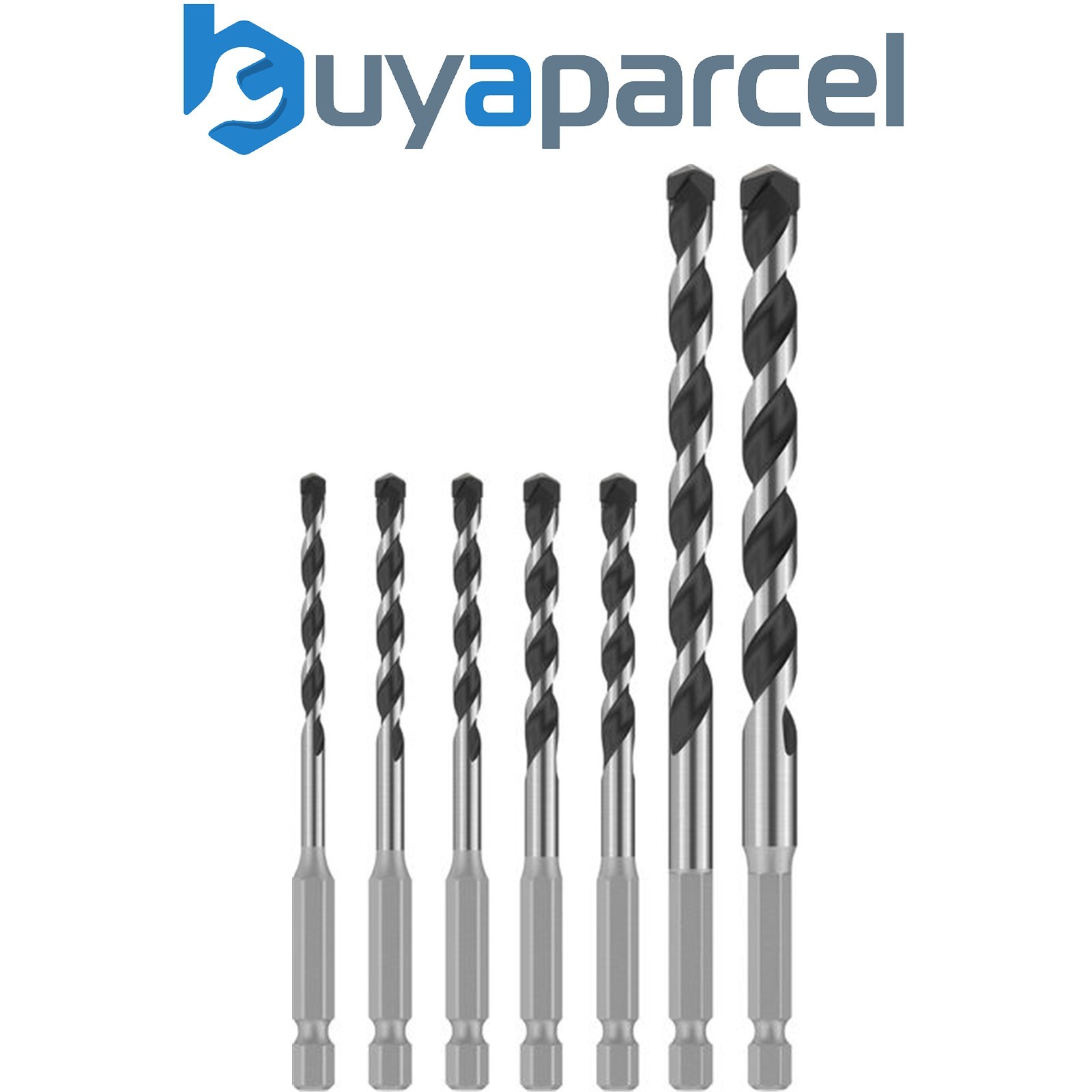 Bosch PRO HEX-5 Drill Bit Set 4x100 5x100 5x100 6x100 6x100 8x150 10x150mm 7pcs