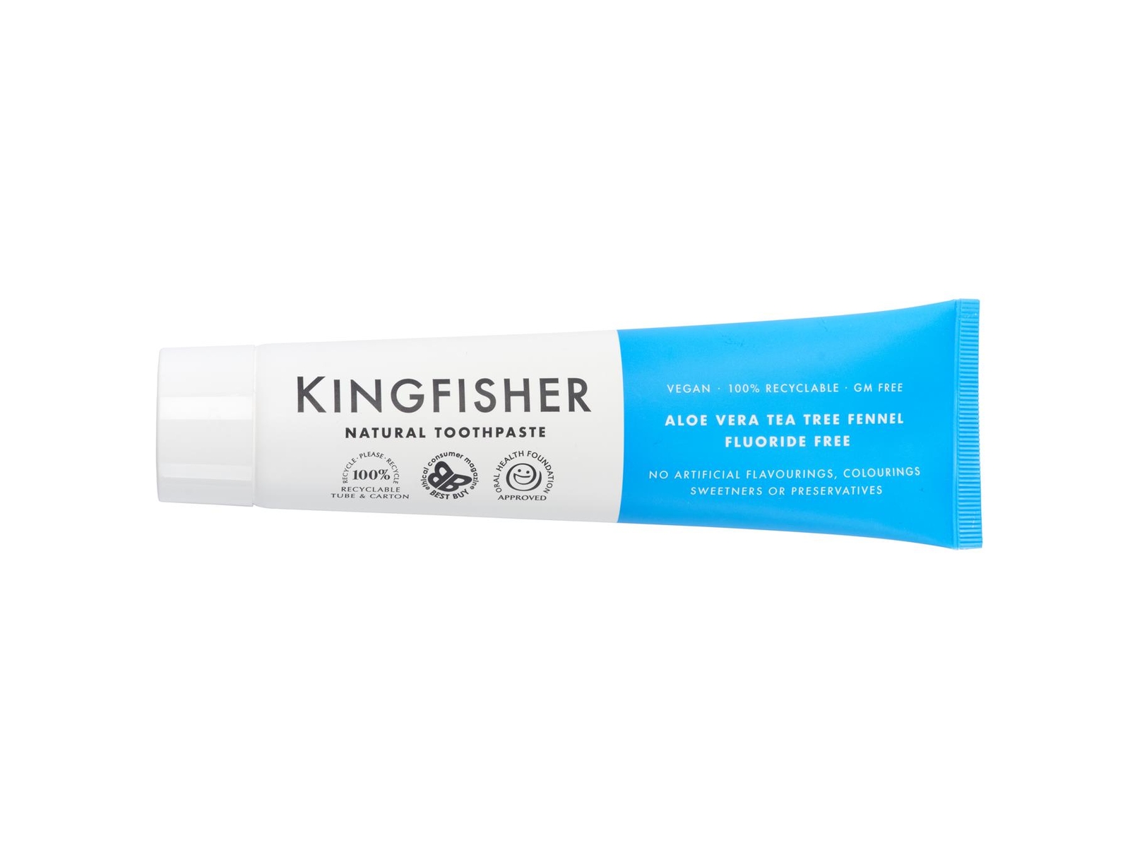 Kingfisher Toothpaste - Aloe Vera Tea Tree Fennel 100ml - (Pack of 12)