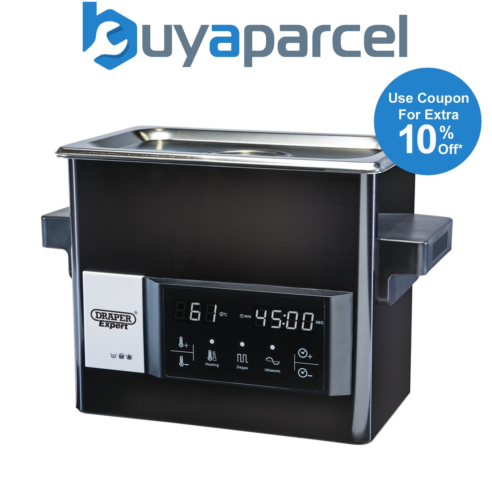 Draper 92632 Draper Expert Ultrasonic Cleaning Tank, 3L