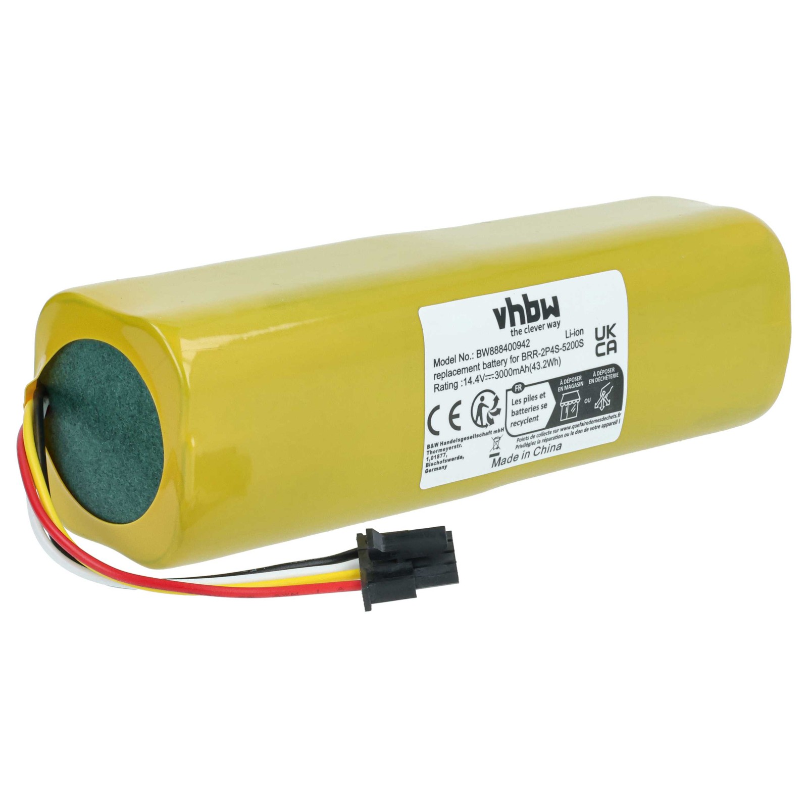 Battery for Xiaomi Roborock Q7 Max Q7M52-00 Q7 Max Q7M52-00 Q380RR 3000mAh 14.4V