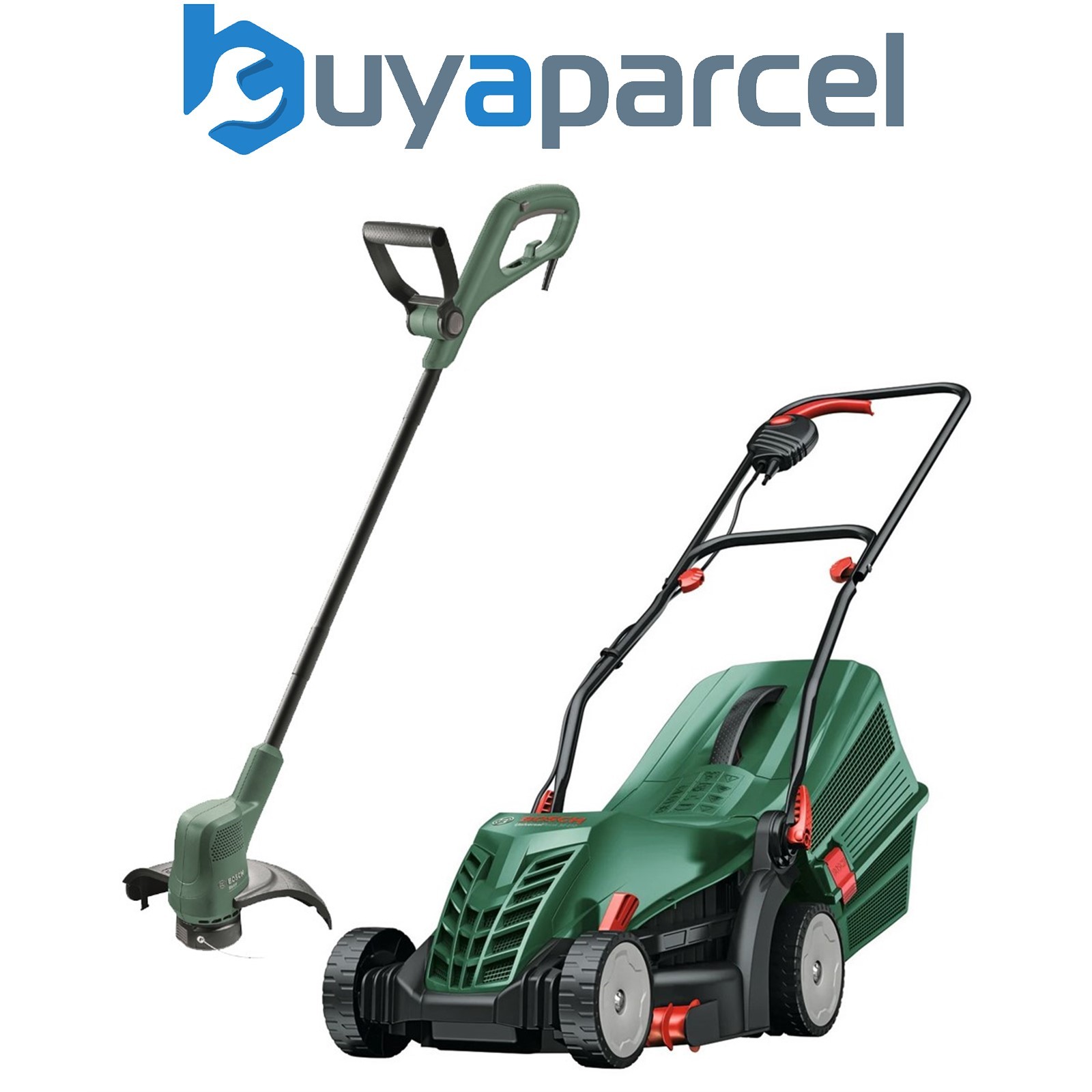 Bosch UniversalRotak 34-410 Electric Rotak Push Lawn Mower 34cm & Grass Trimmer
